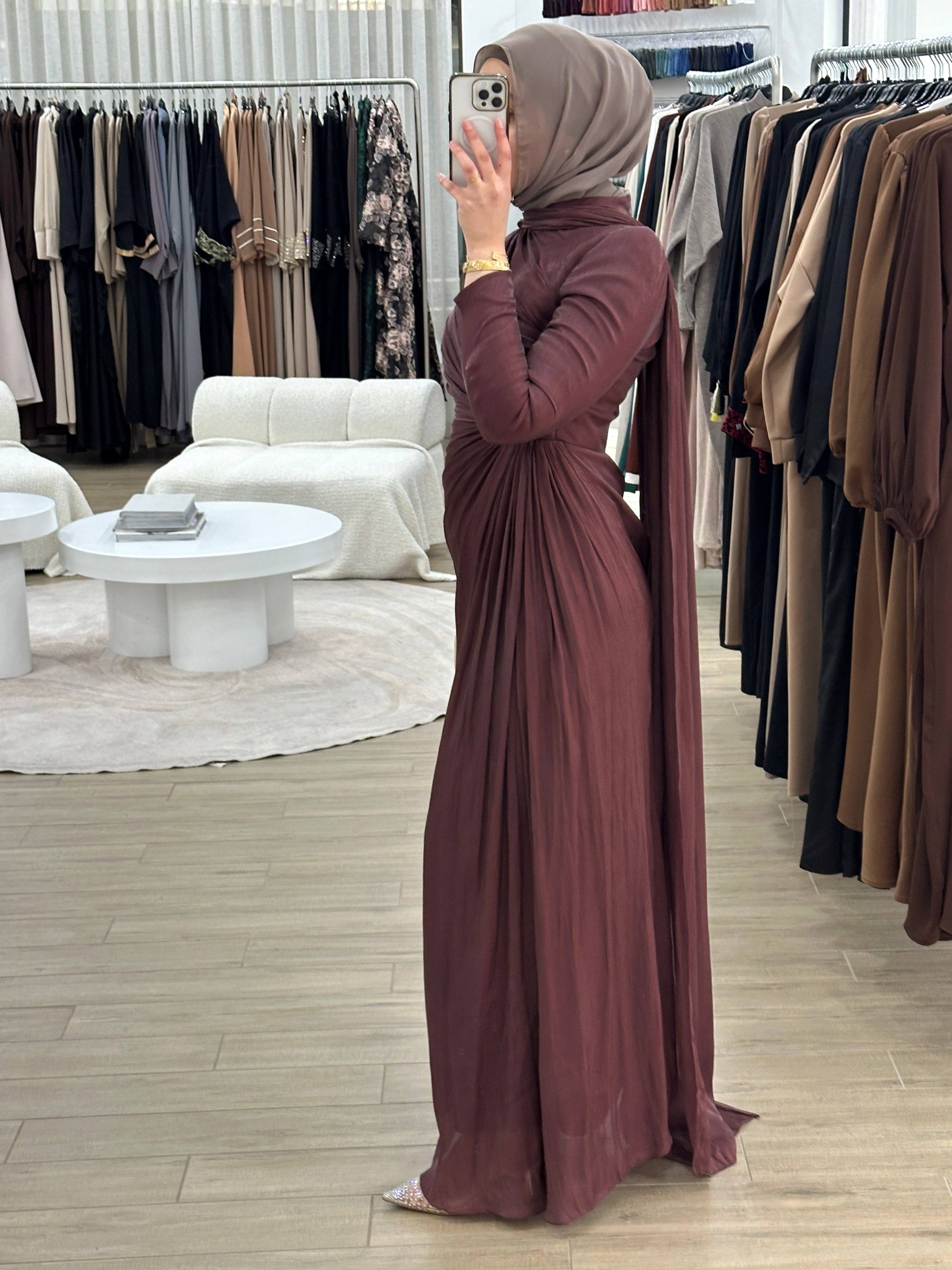 INAYA FORMAL DRESS- WINE