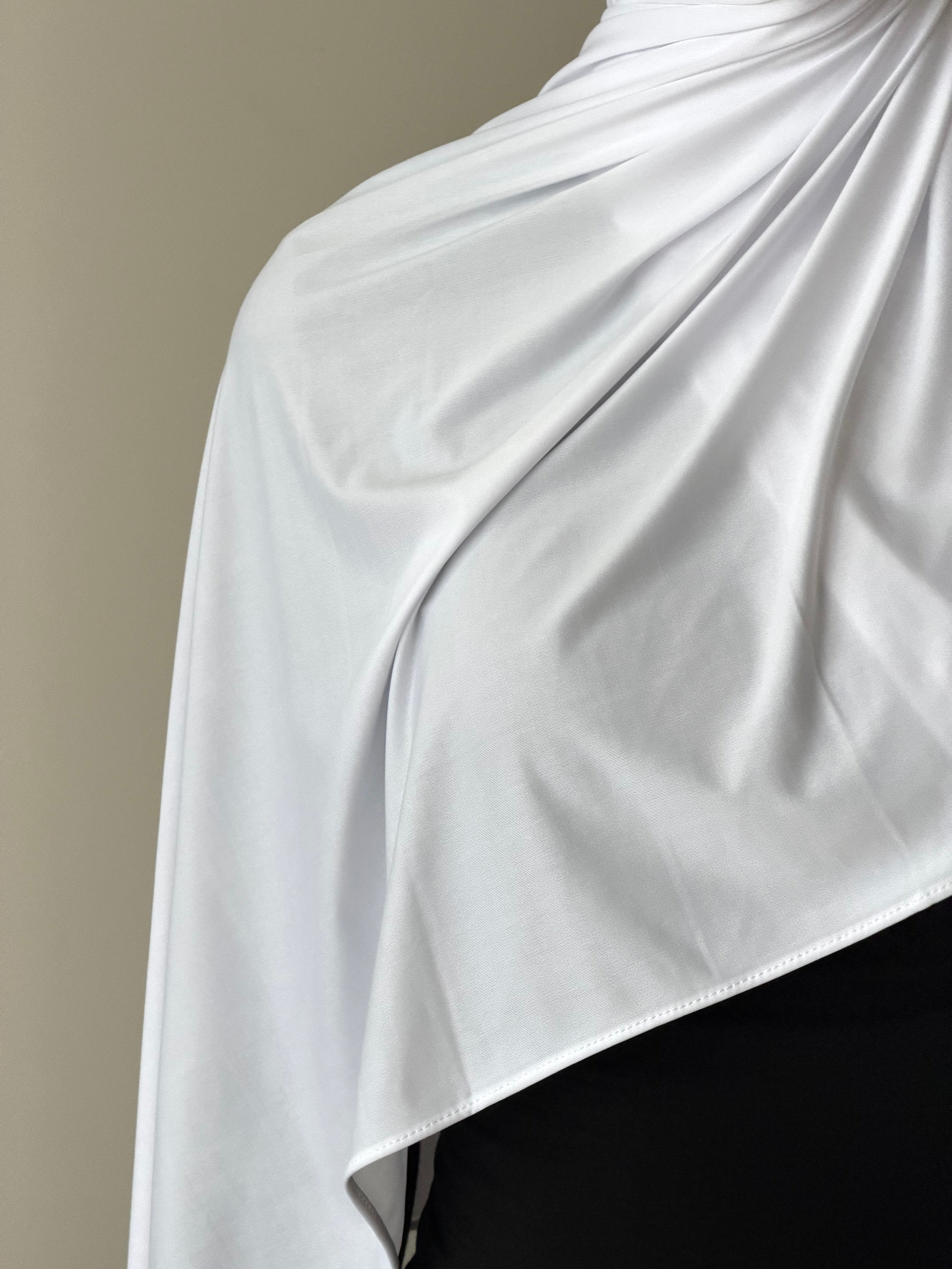 LIQUID JERSEY HIJAB- WHITE
