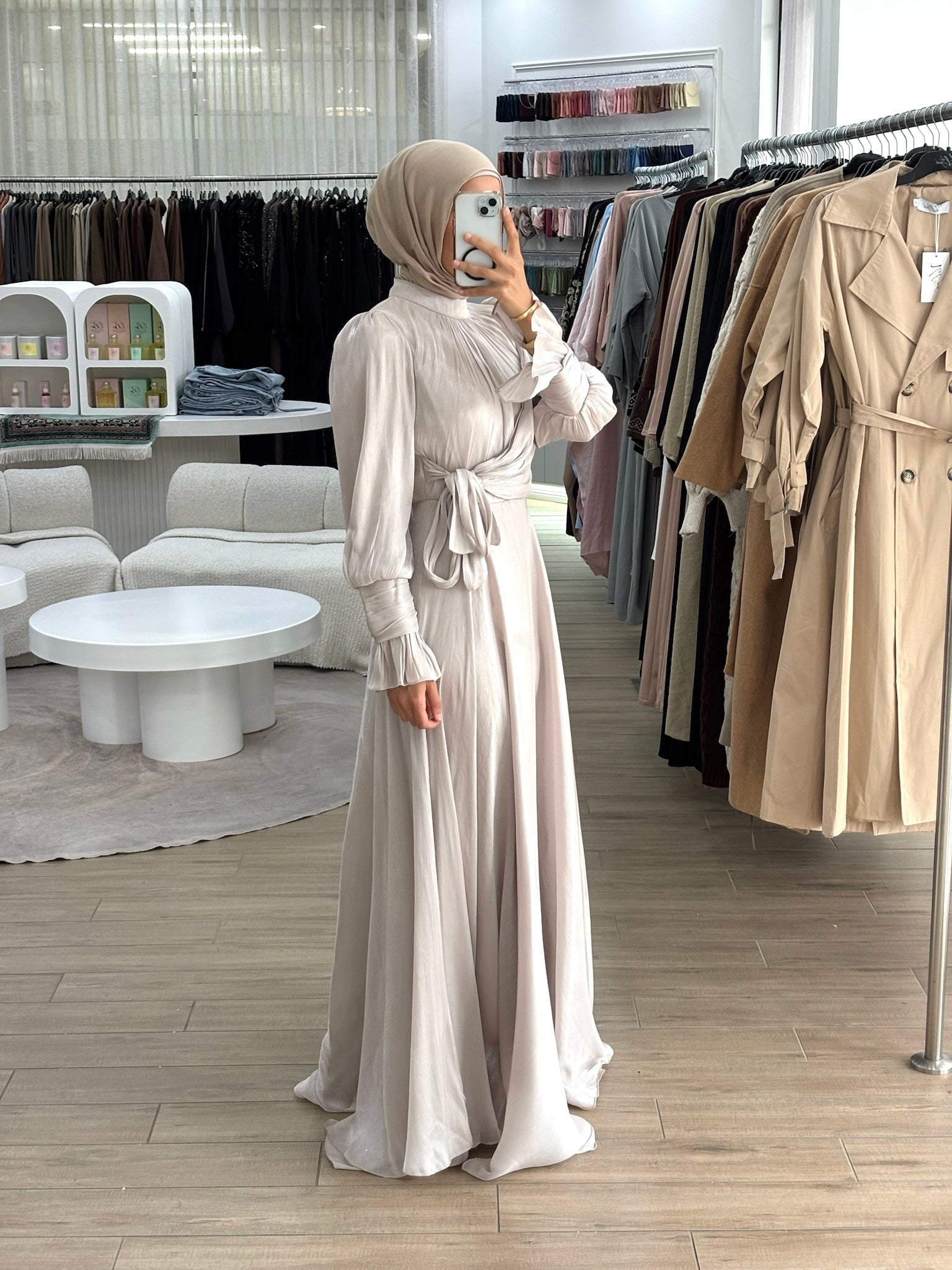 HODA FORMAL DRESS - STONE