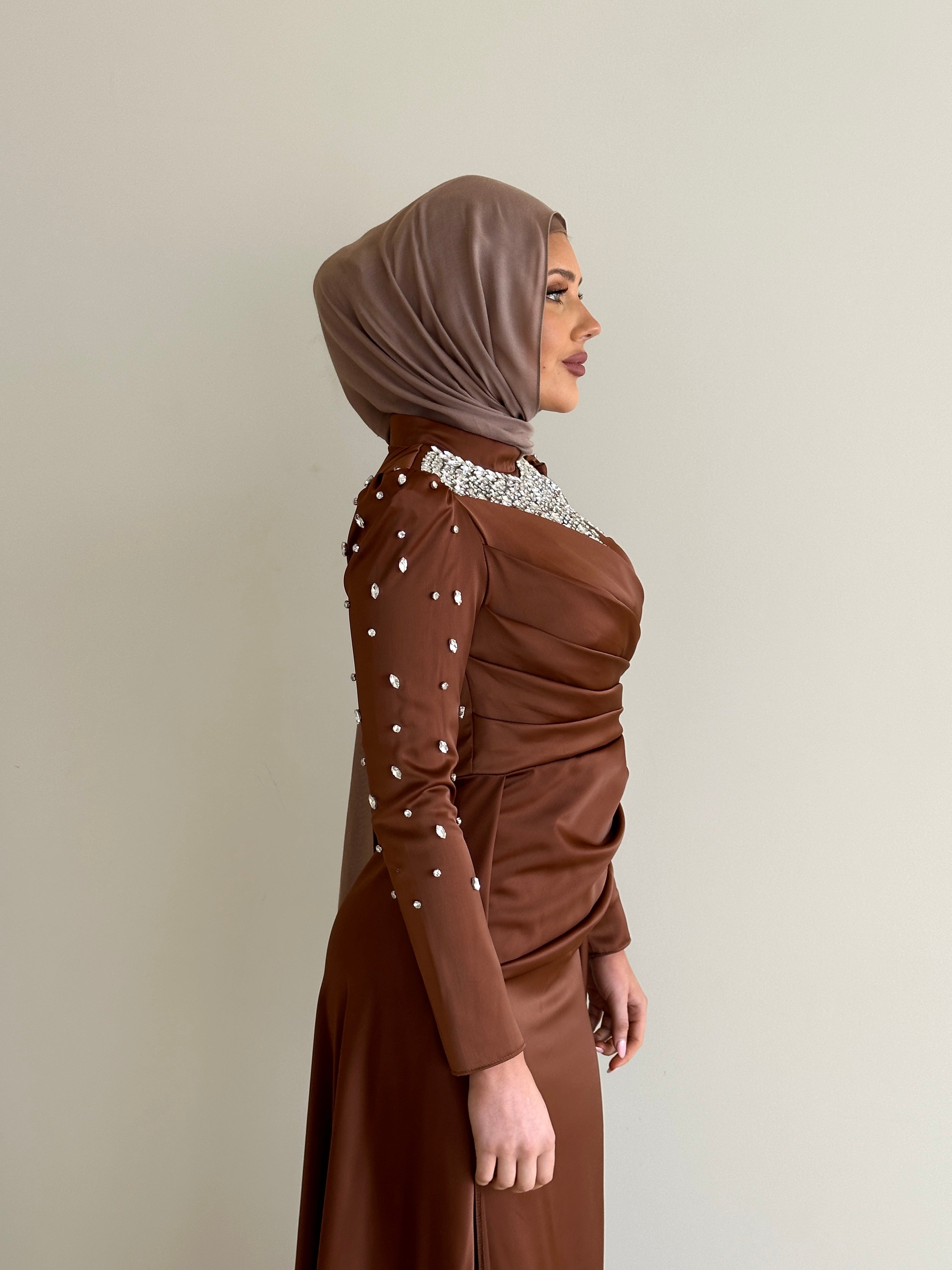 LOUJANE JEWEL DRESS-TAN