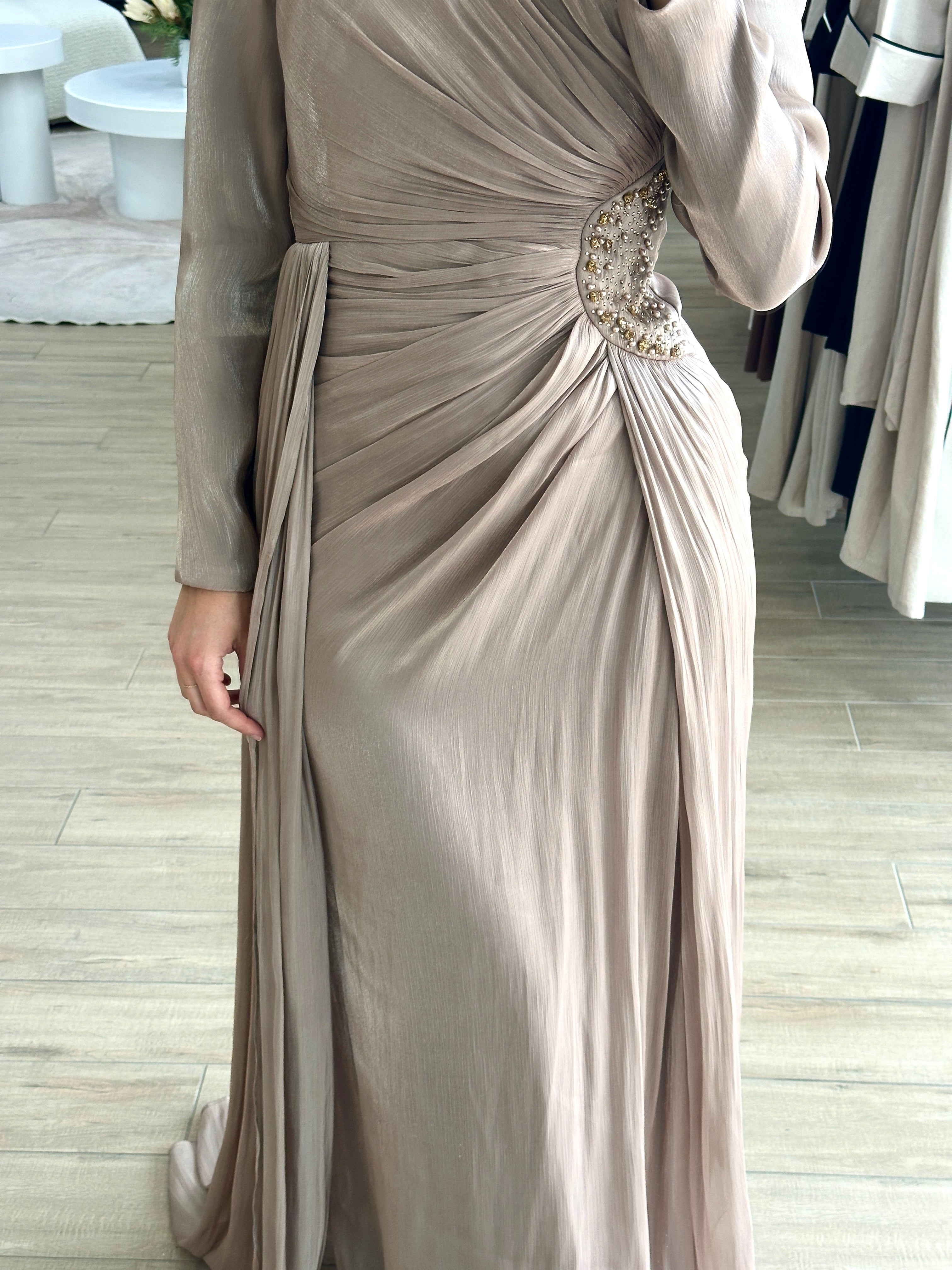 REANNE FORMAL DRESS- MOCHA