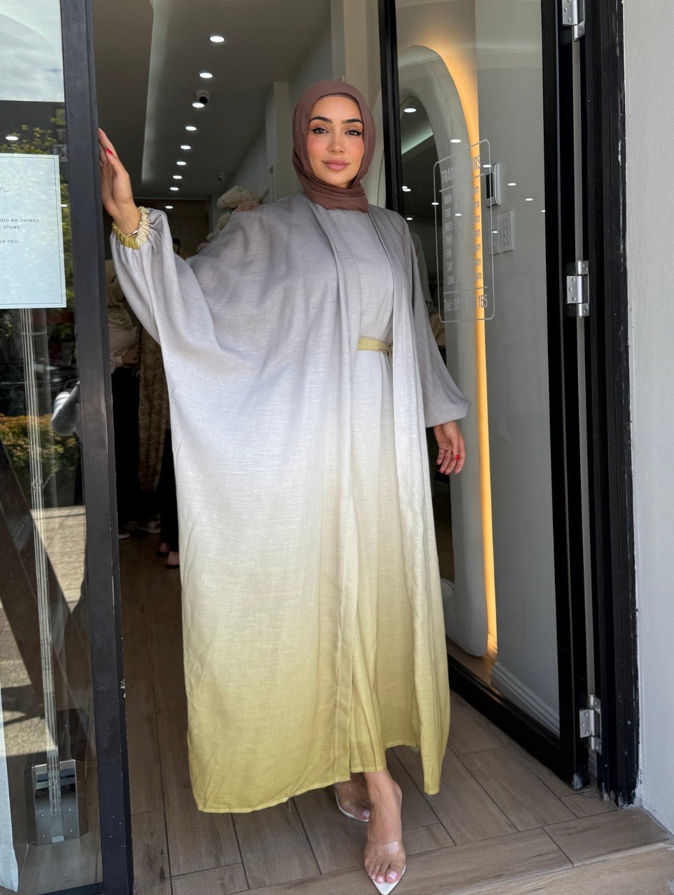 FARAH ABAYA SET - SUNSET