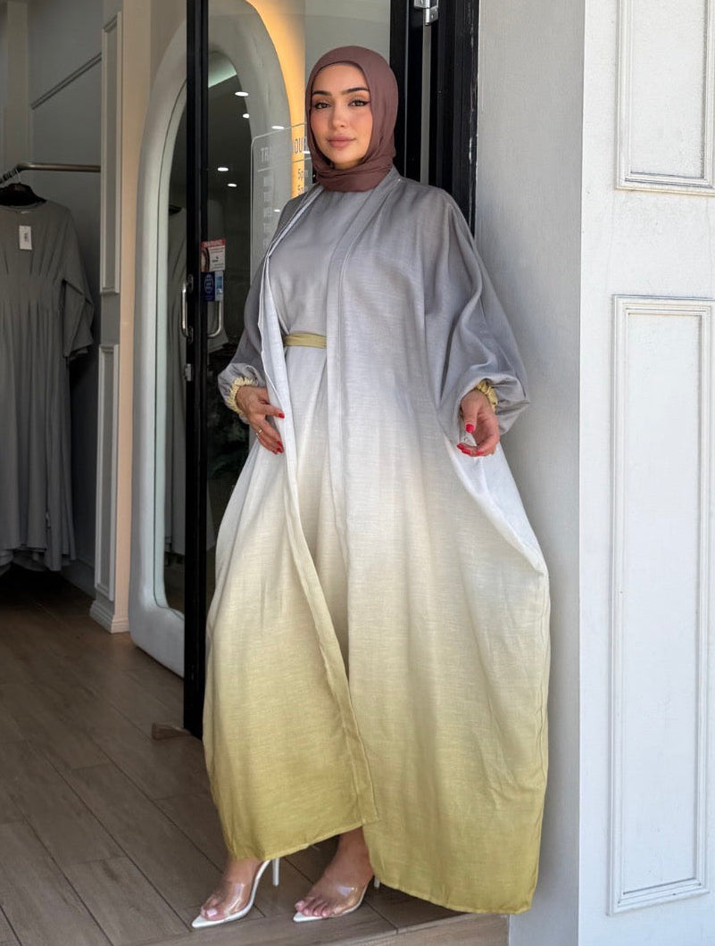FARAH ABAYA SET - SUNSET