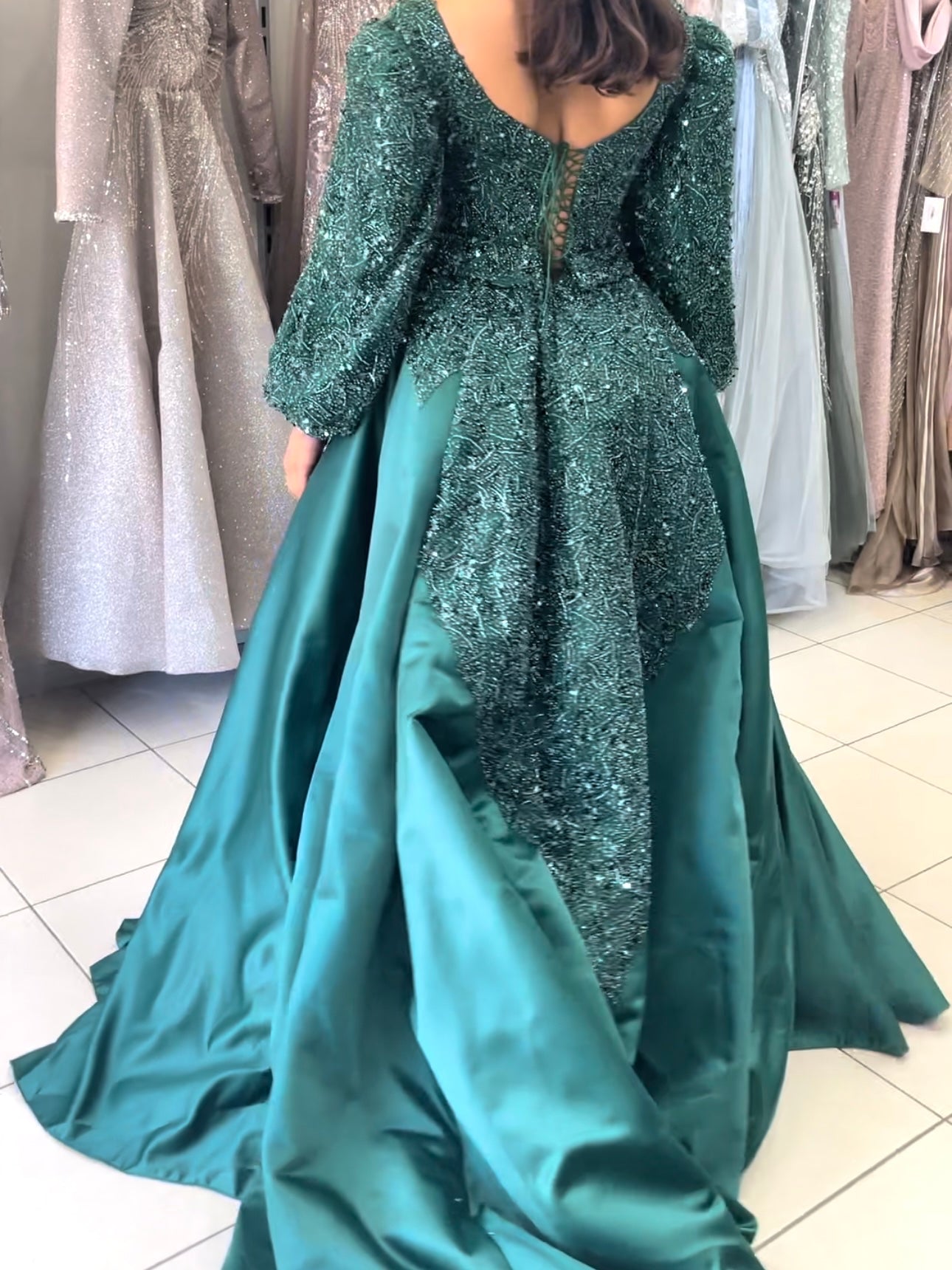 EMERALD HIRE BALLGOWN