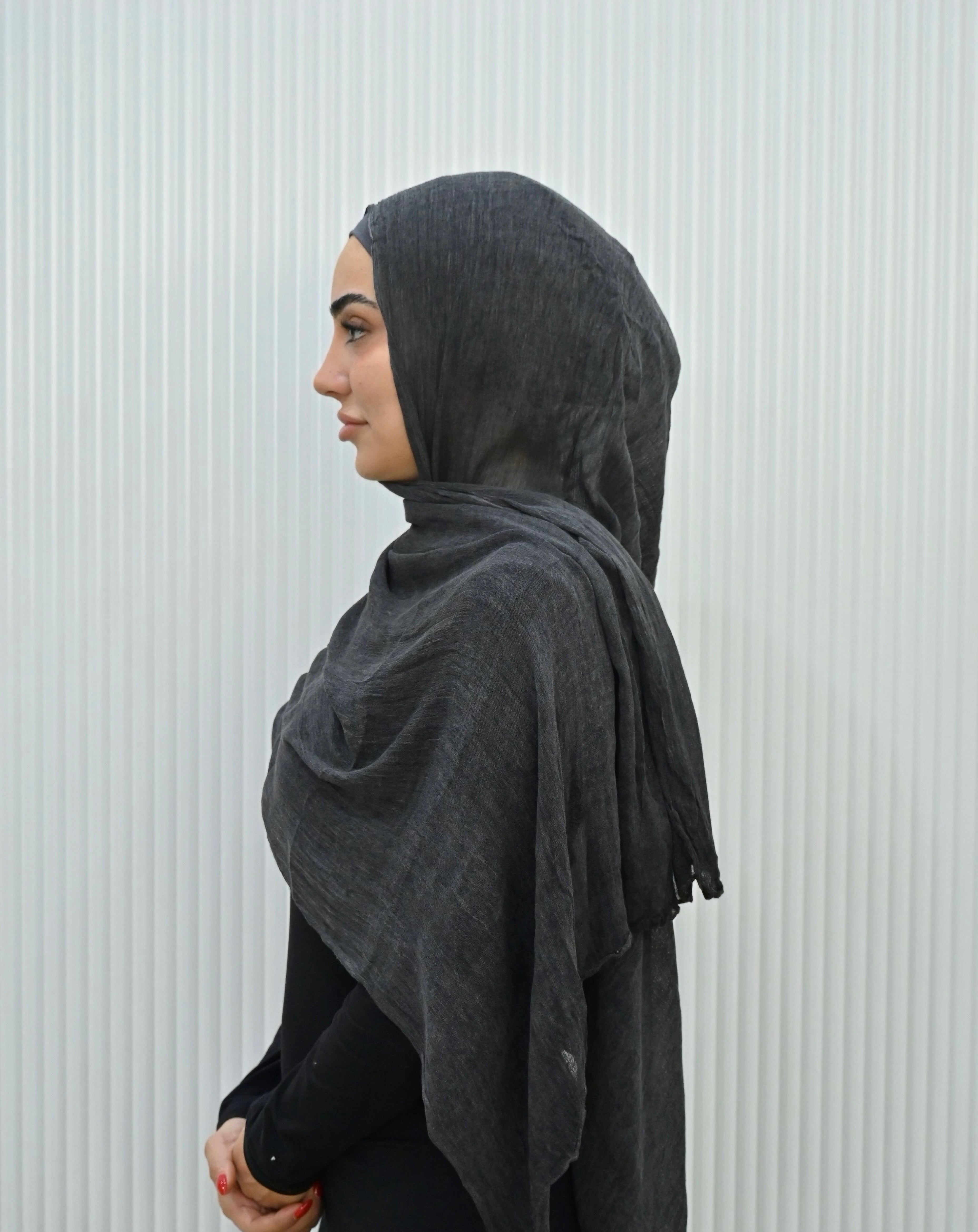 TEXTURED HIJAB- BLACK