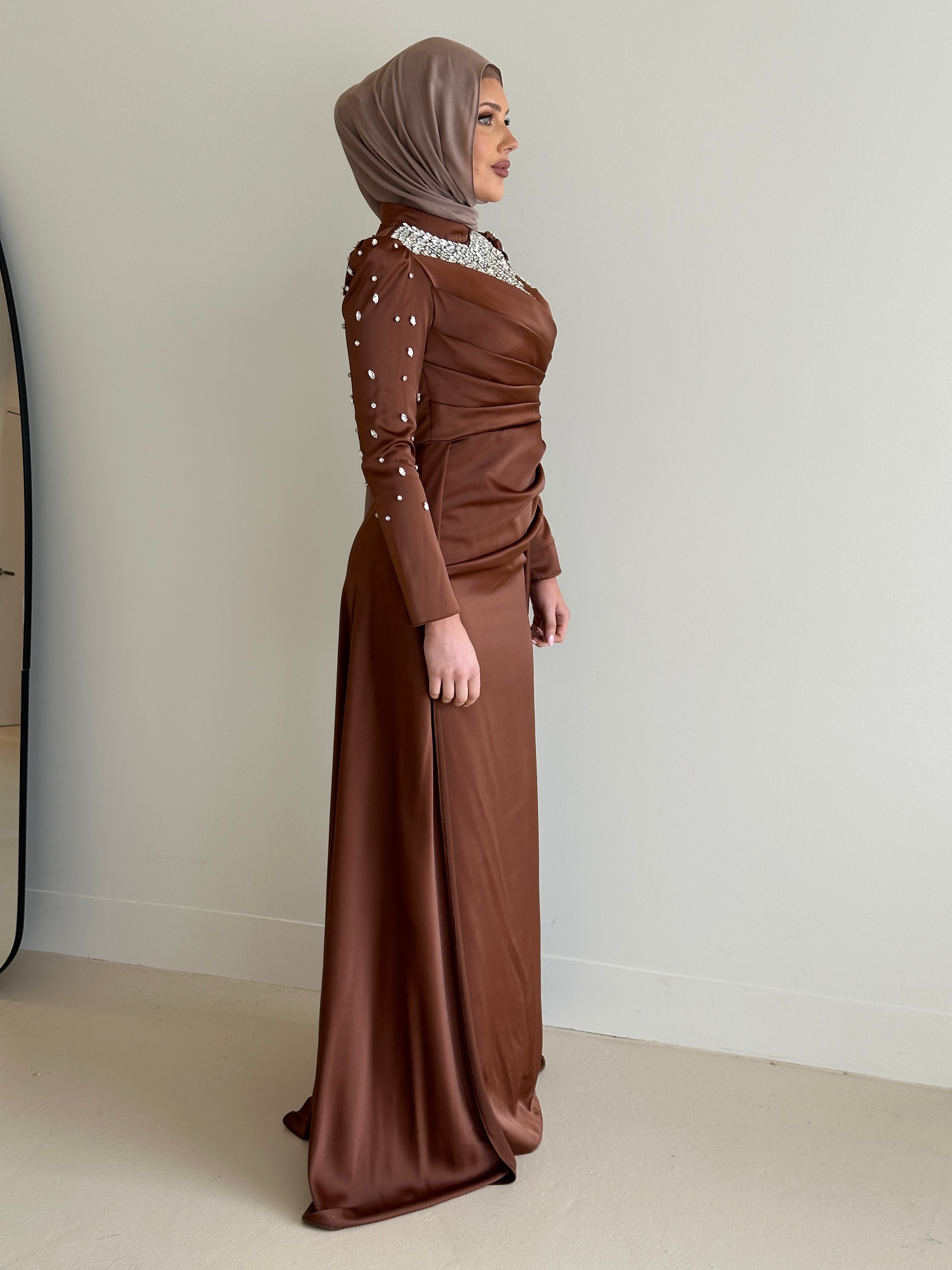 LOUJANE JEWEL DRESS-TAN