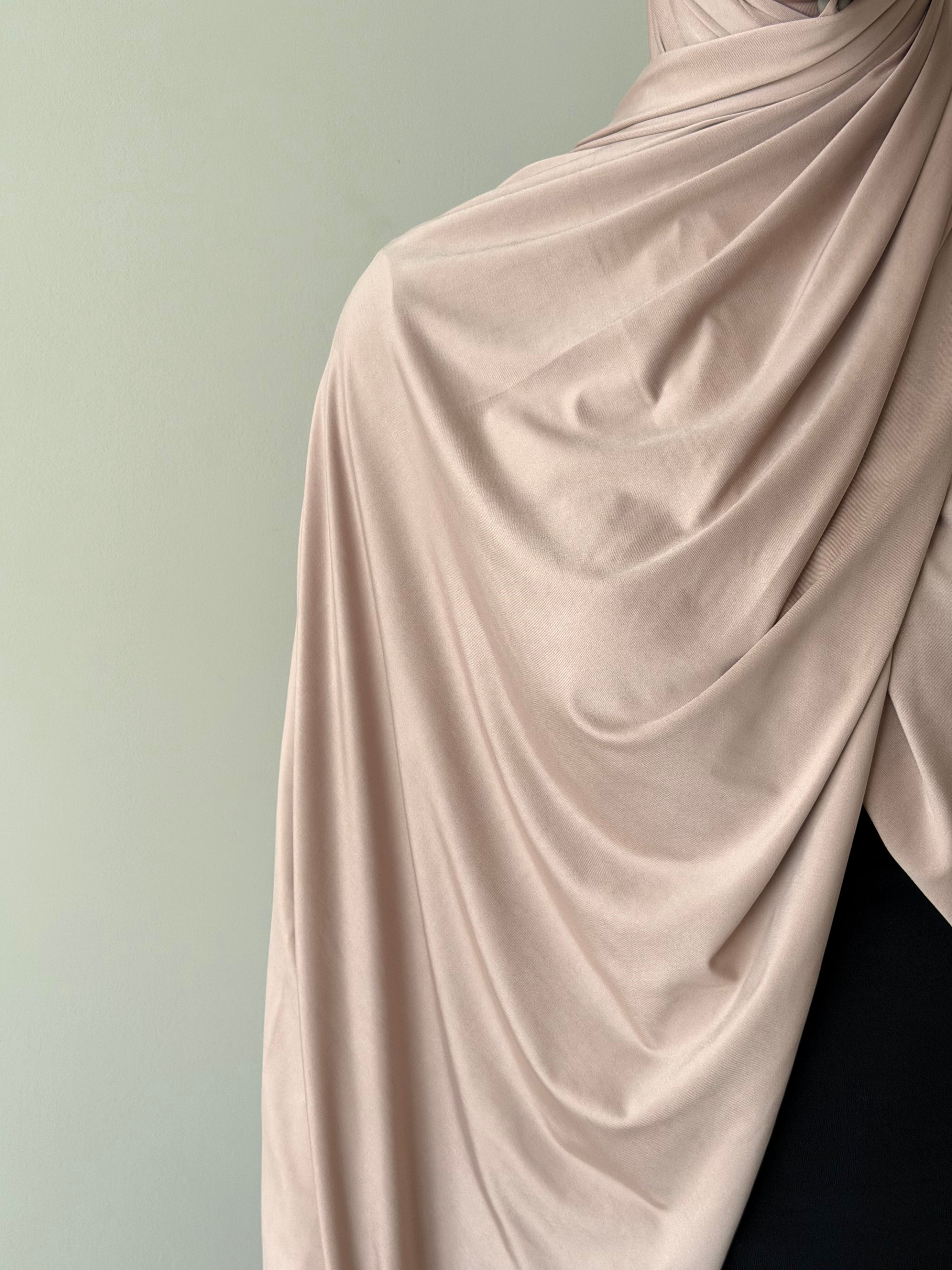 LIQUID JERSEY HIJAB- DUSTY ROSE