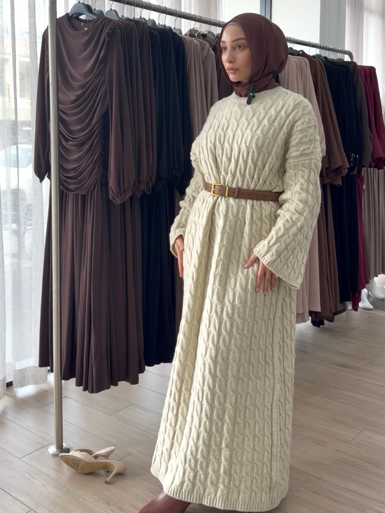 CABLE WOOL DRESS