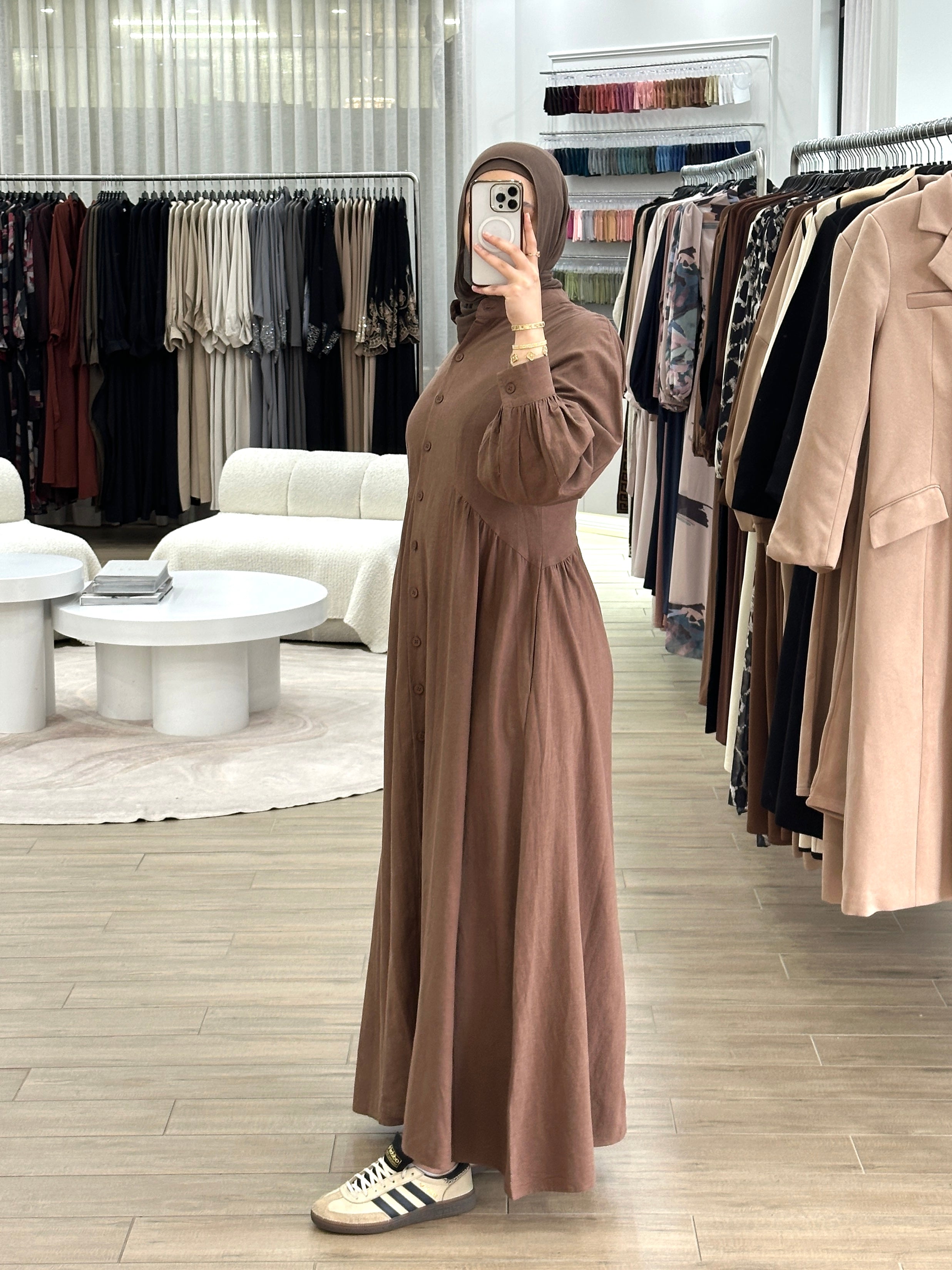 AQILLA BUTTON DRESS