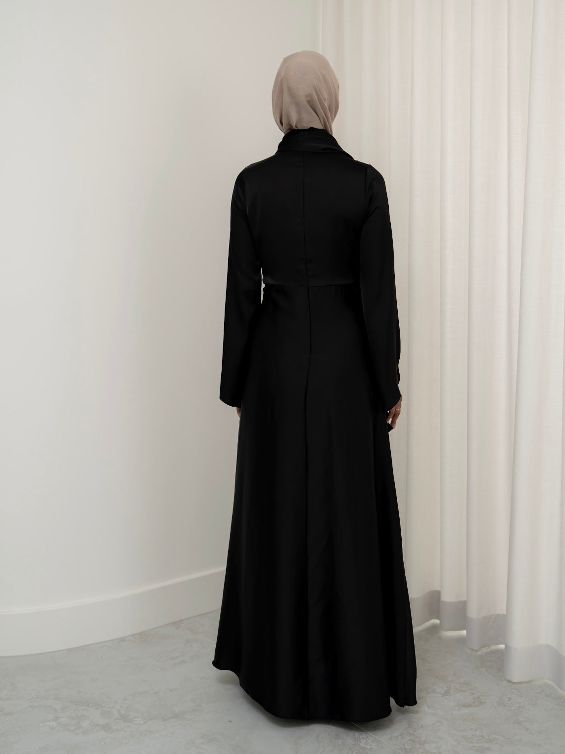 AURORA DRAPE FORMAL DRESS- BLACK