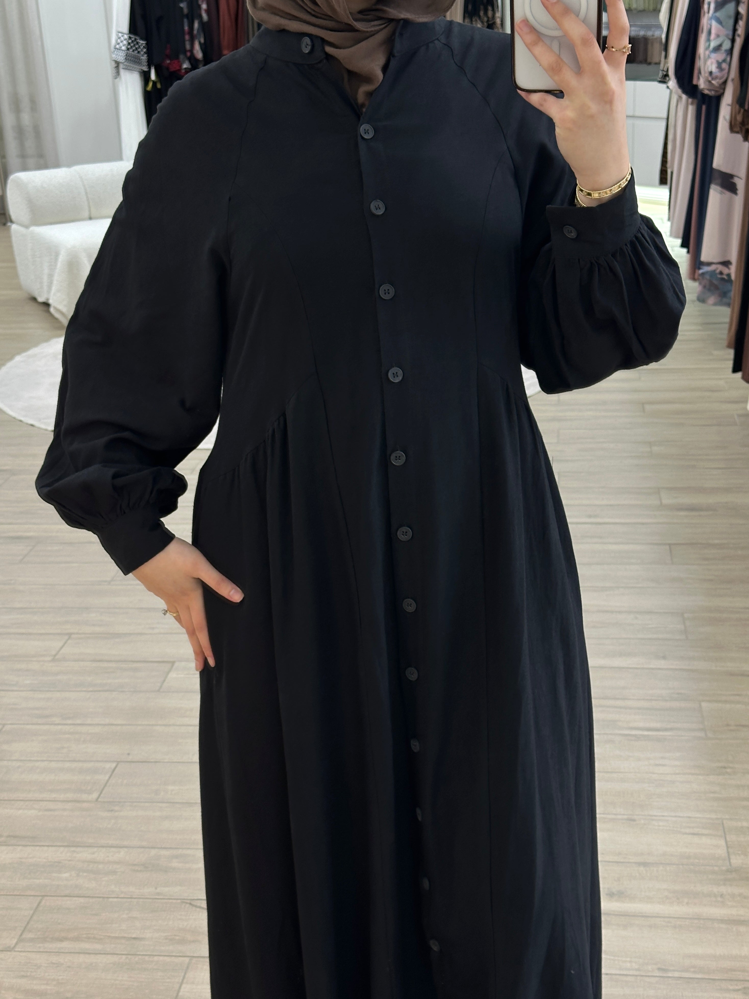 AQILLA BUTTON DRESS