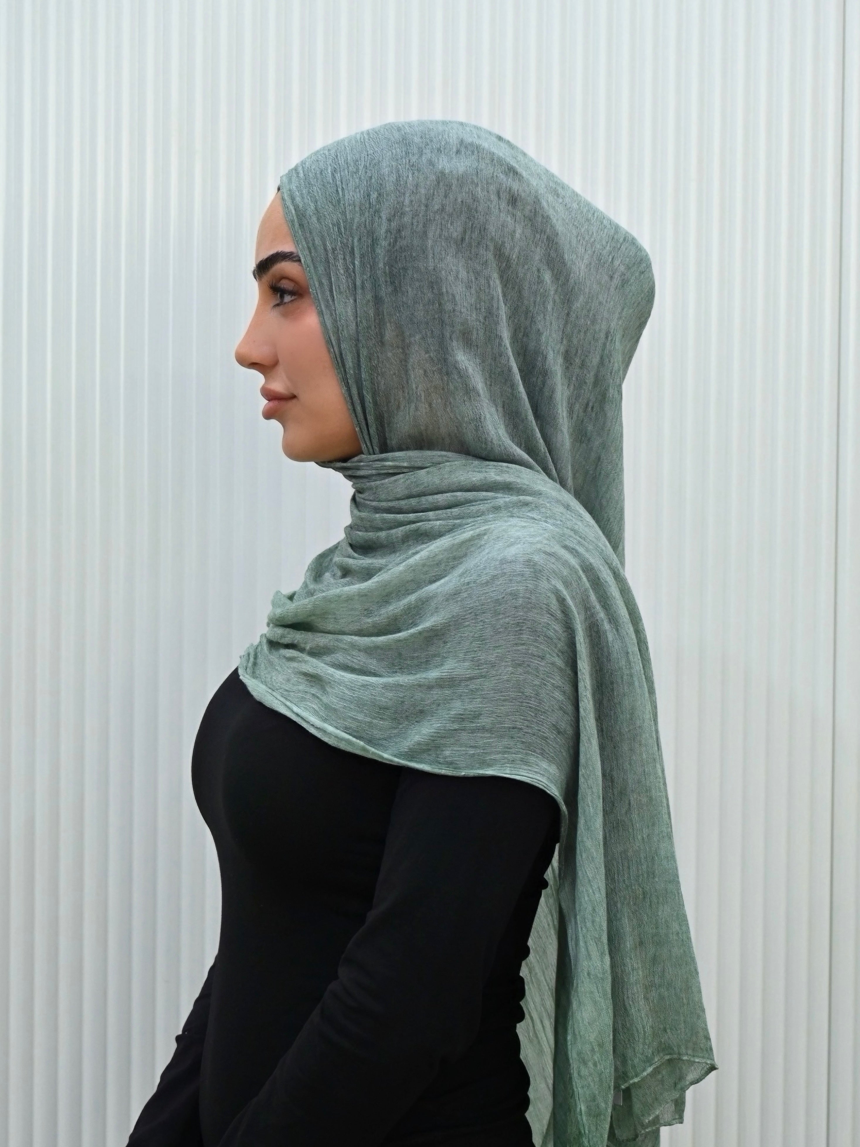 TEXTURED HIJAB- FOREST