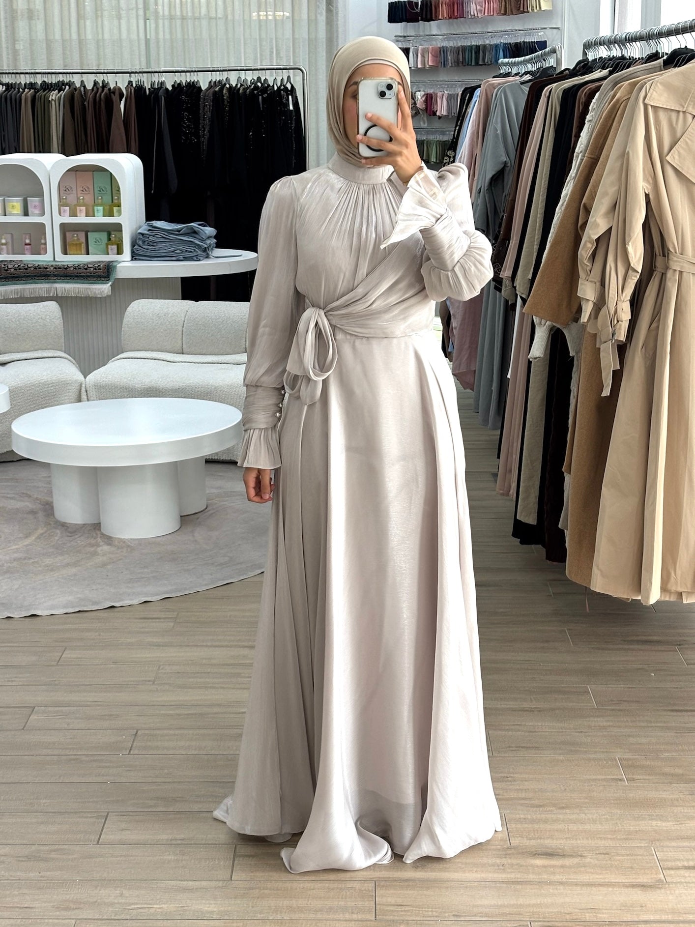 HODA FORMAL DRESS - STONE