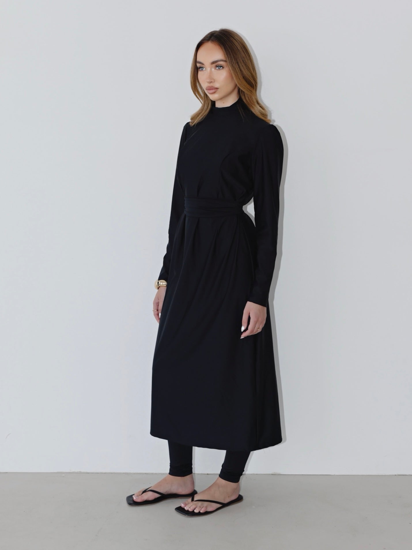 AZYA MAXI SWIMMING TUNIC-BLACK