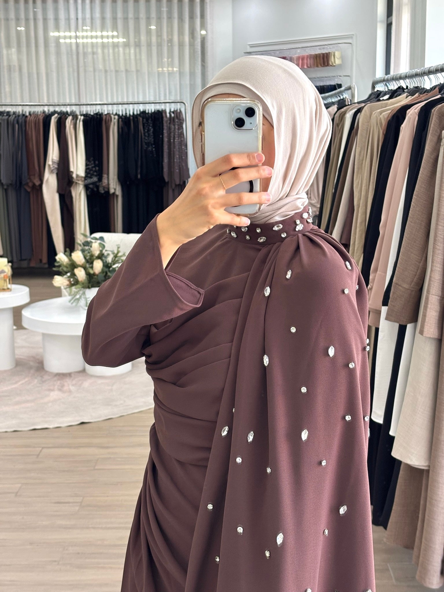 TIMELESS DRAPE DRESS- CHOCOLATE