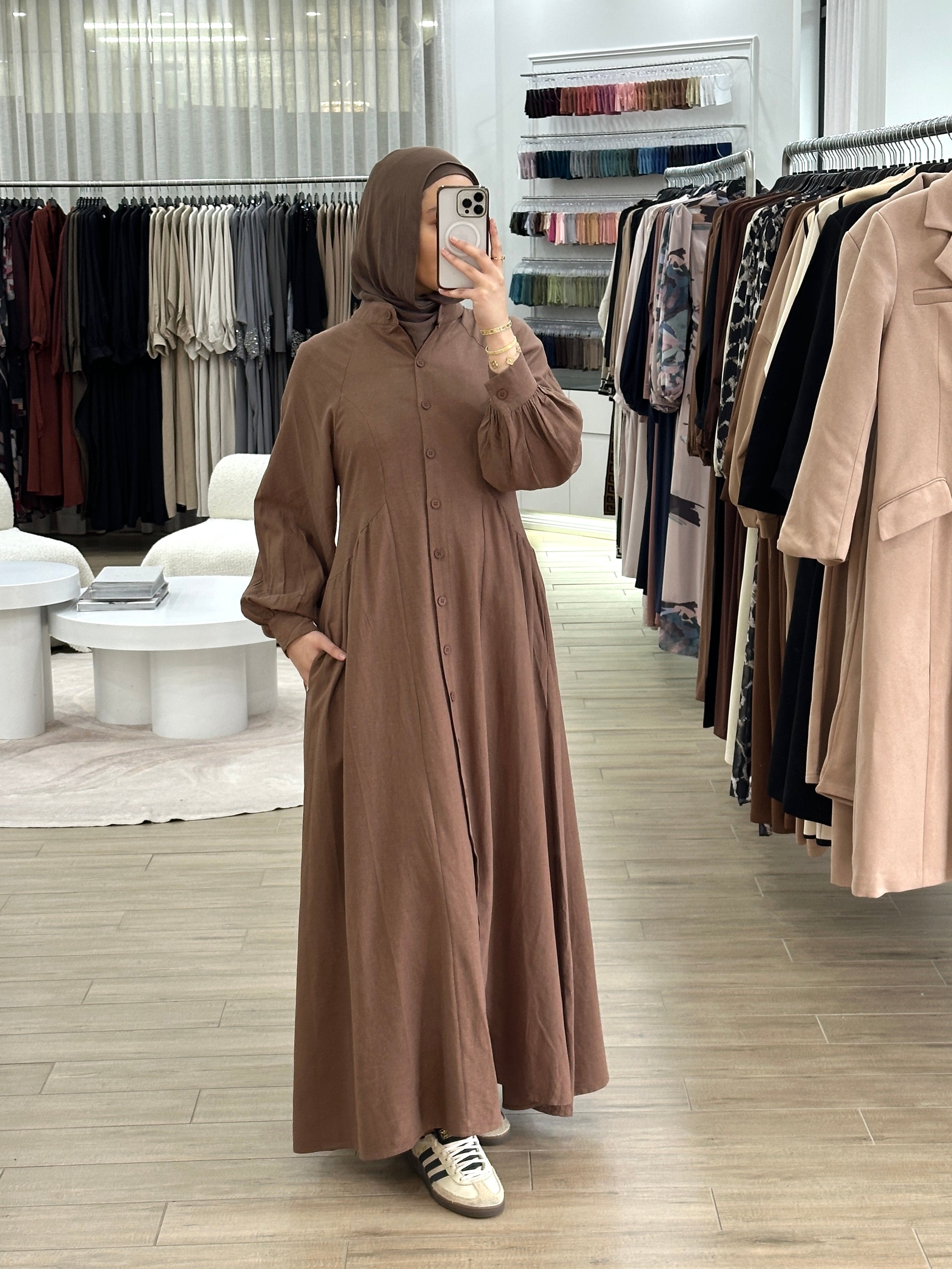 AQILLA BUTTON DRESS