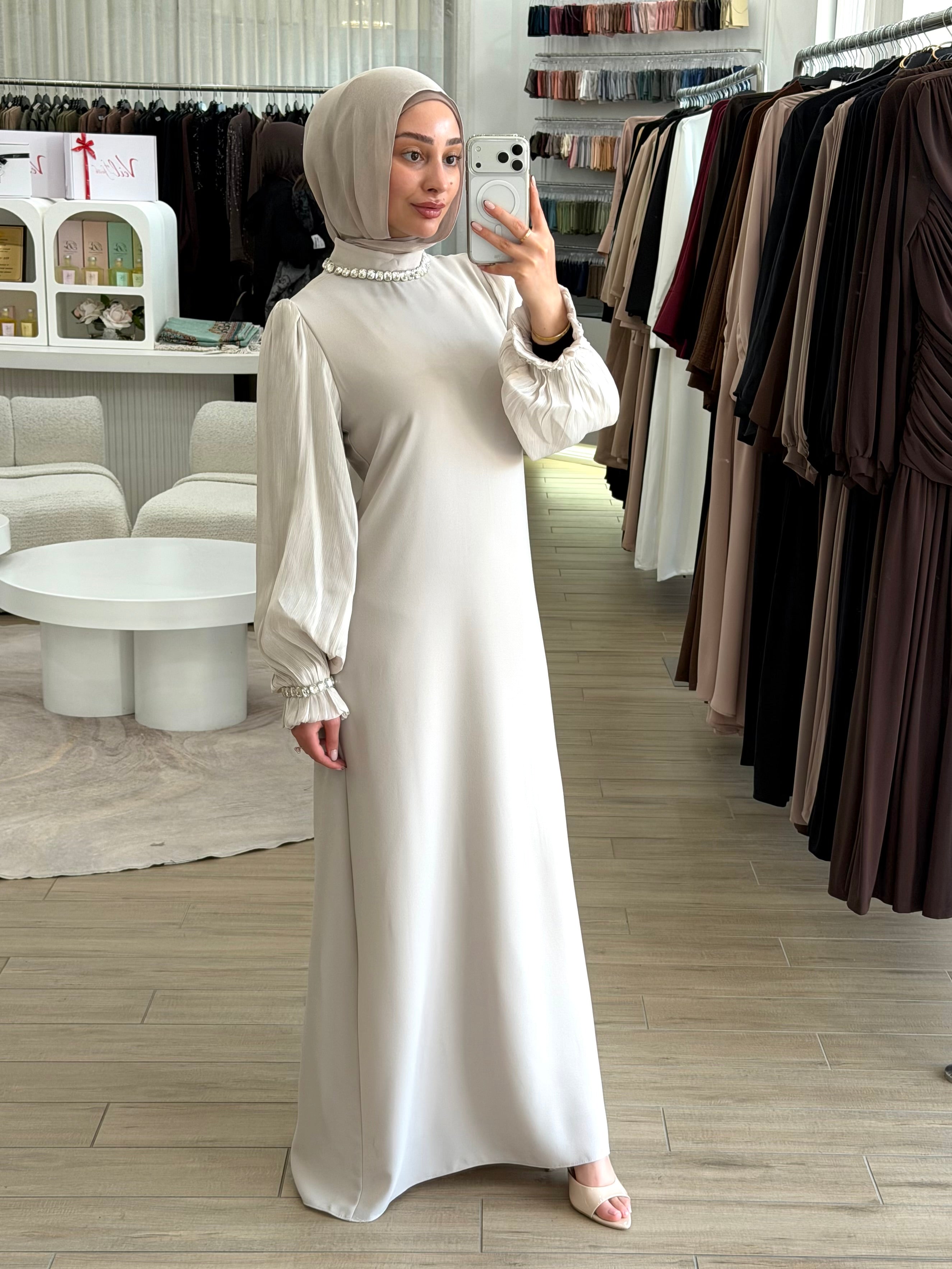 JEWEL LUXE DRESS- STONE