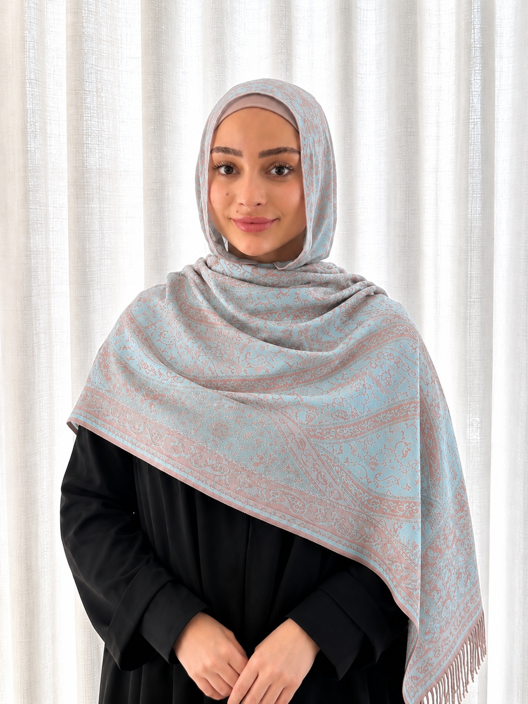 CRAFTED PASHMINA -POWDER