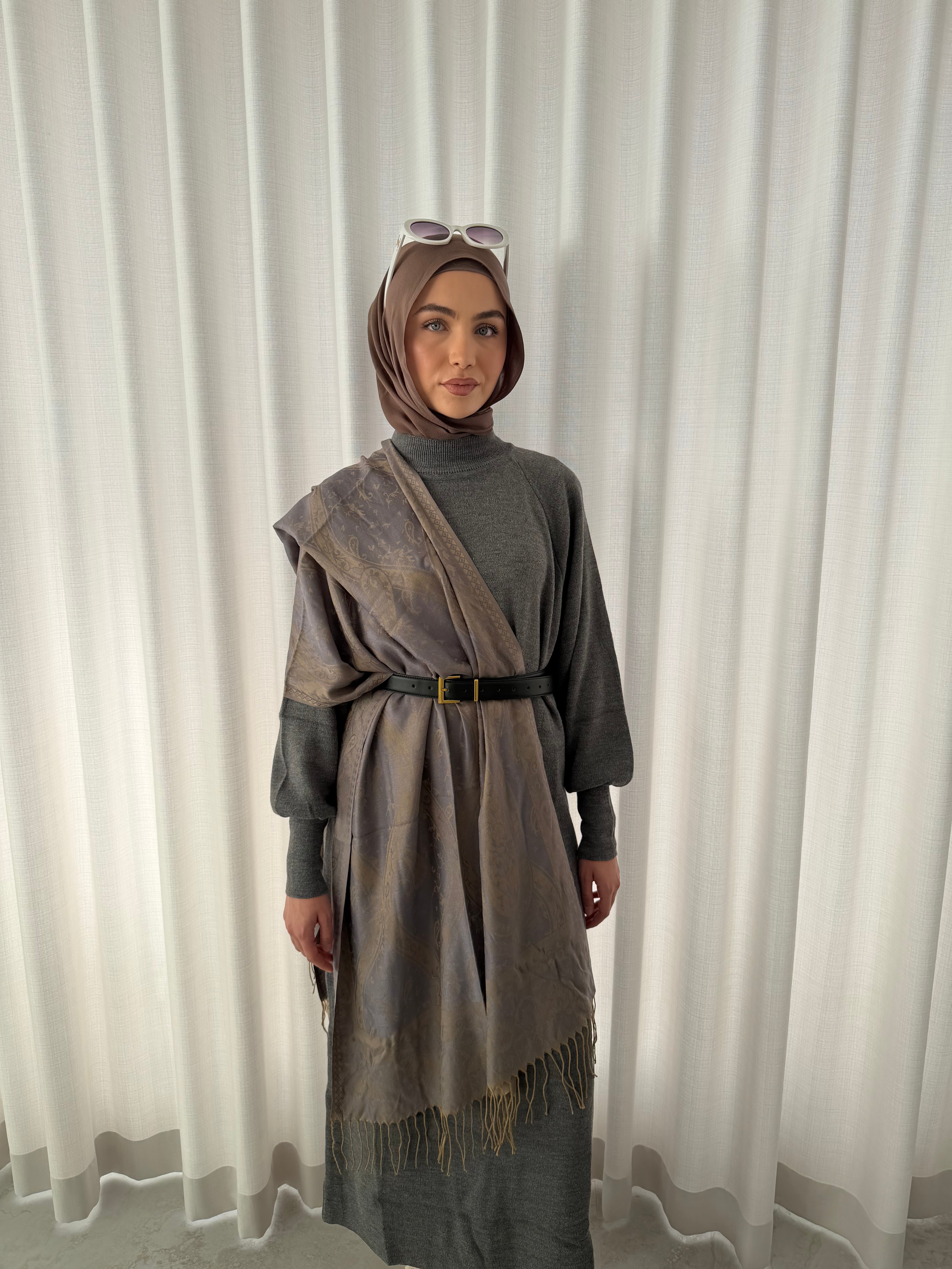 CRAFTED PASHMINA- INDIGO
