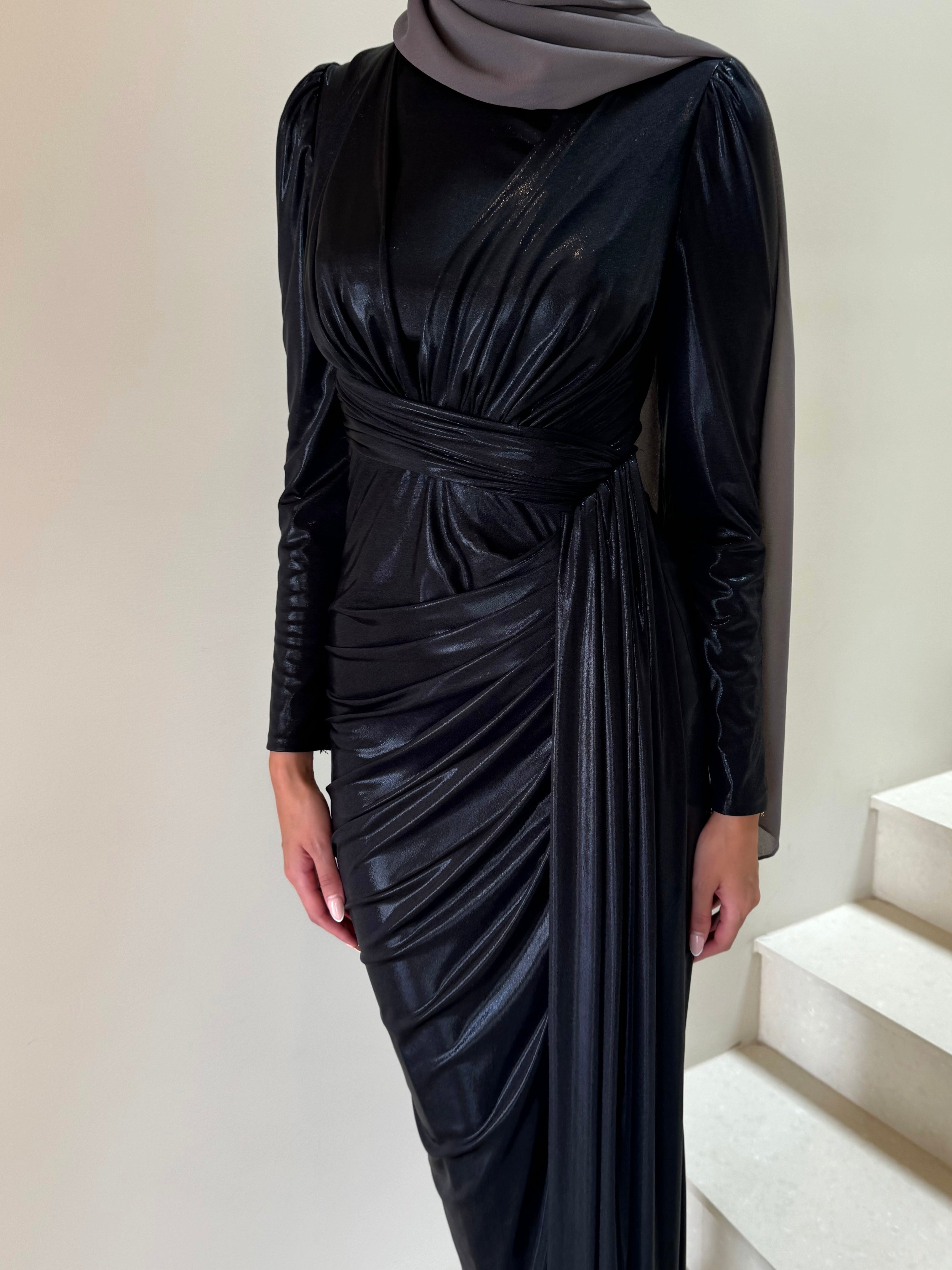 LINA METALLIC FORMAL DRESS