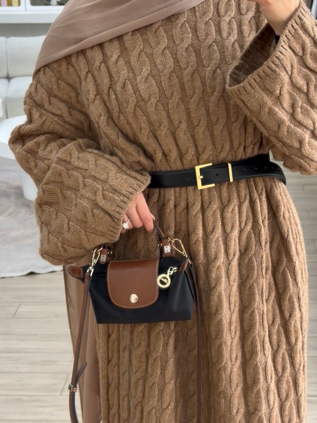 CABLE WOOL DRESS