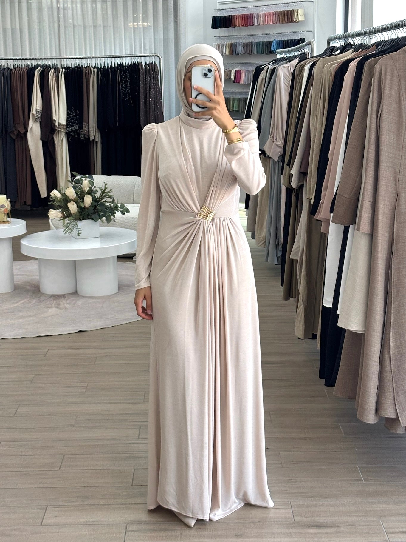 HIBA FORMAL DRESS- NUDE