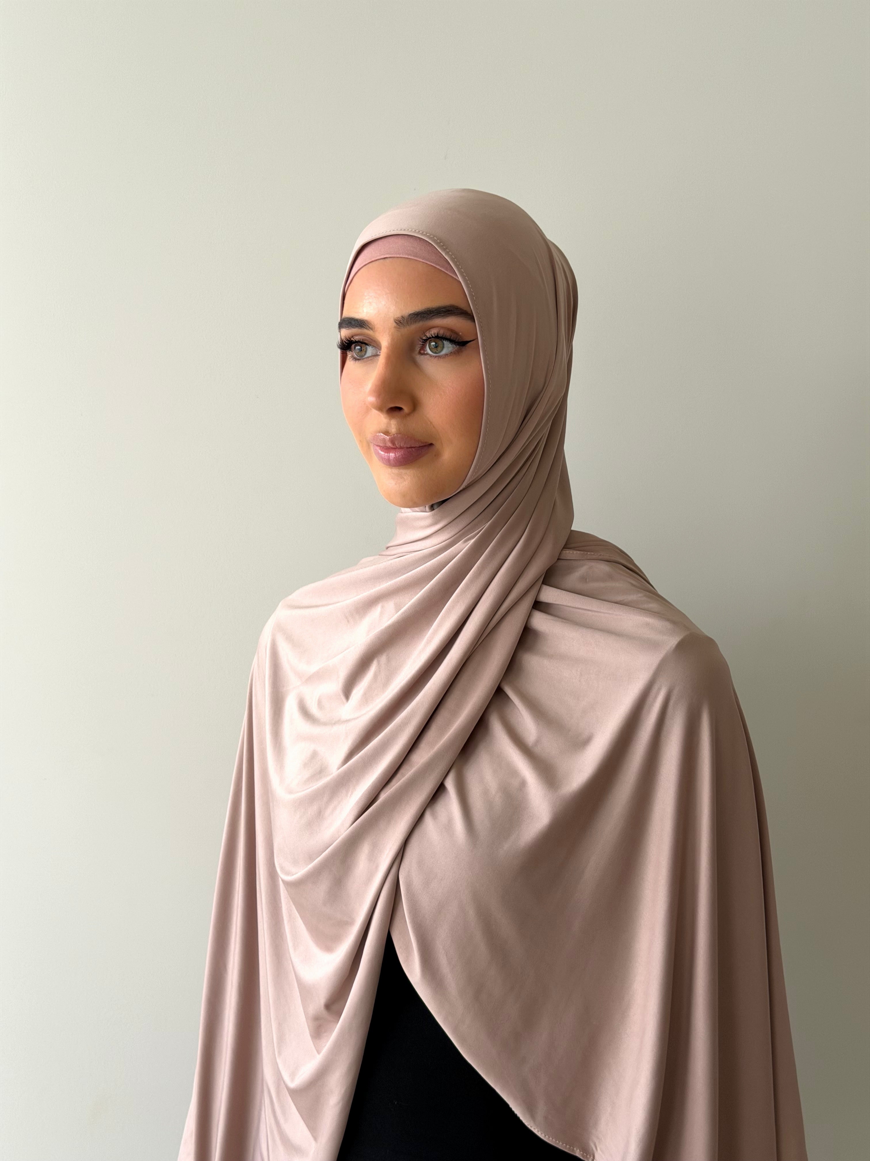 LIQUID JERSEY HIJAB- DUSTY ROSE
