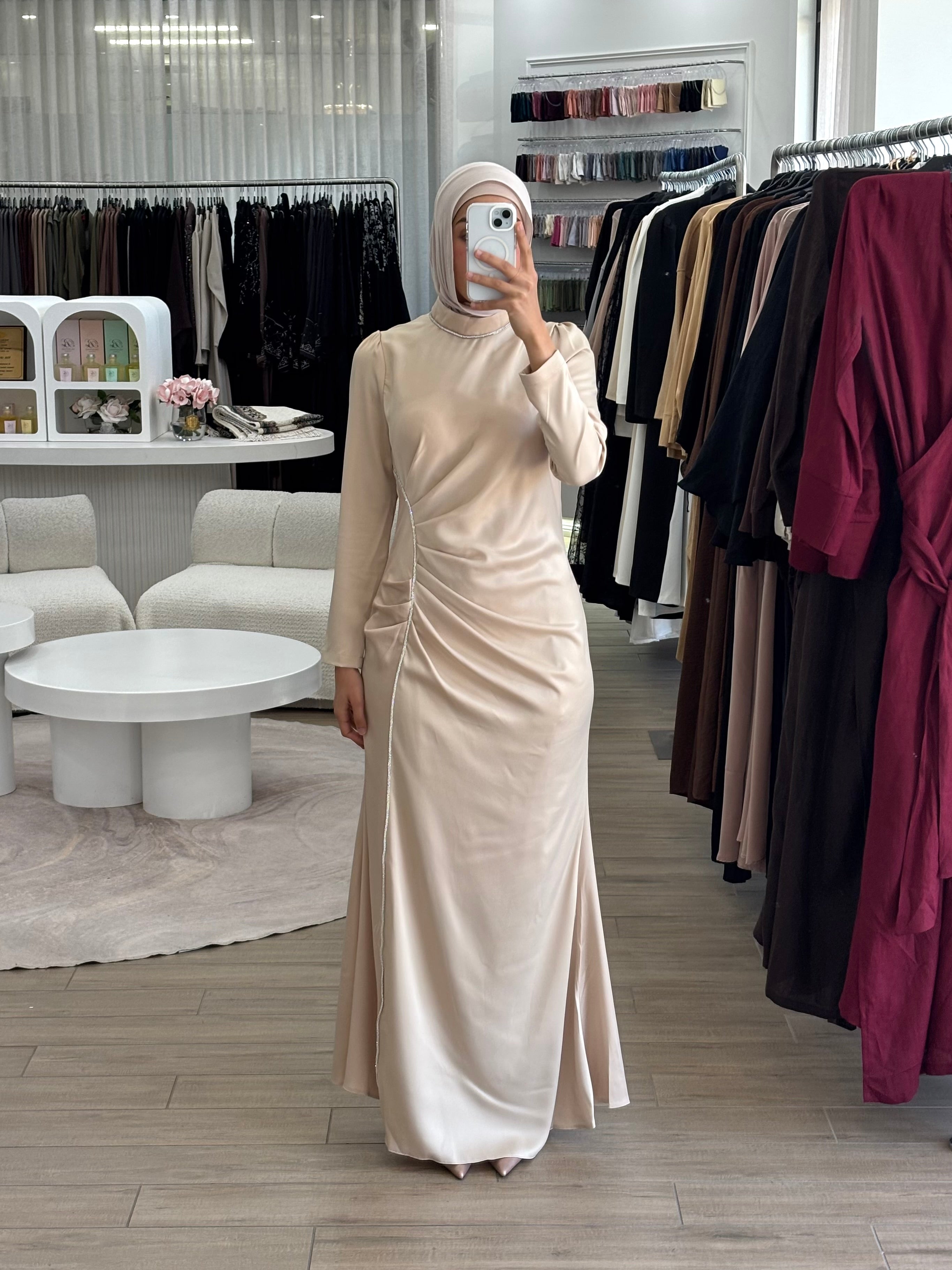 OLA FORMAL DRESS- CREAM