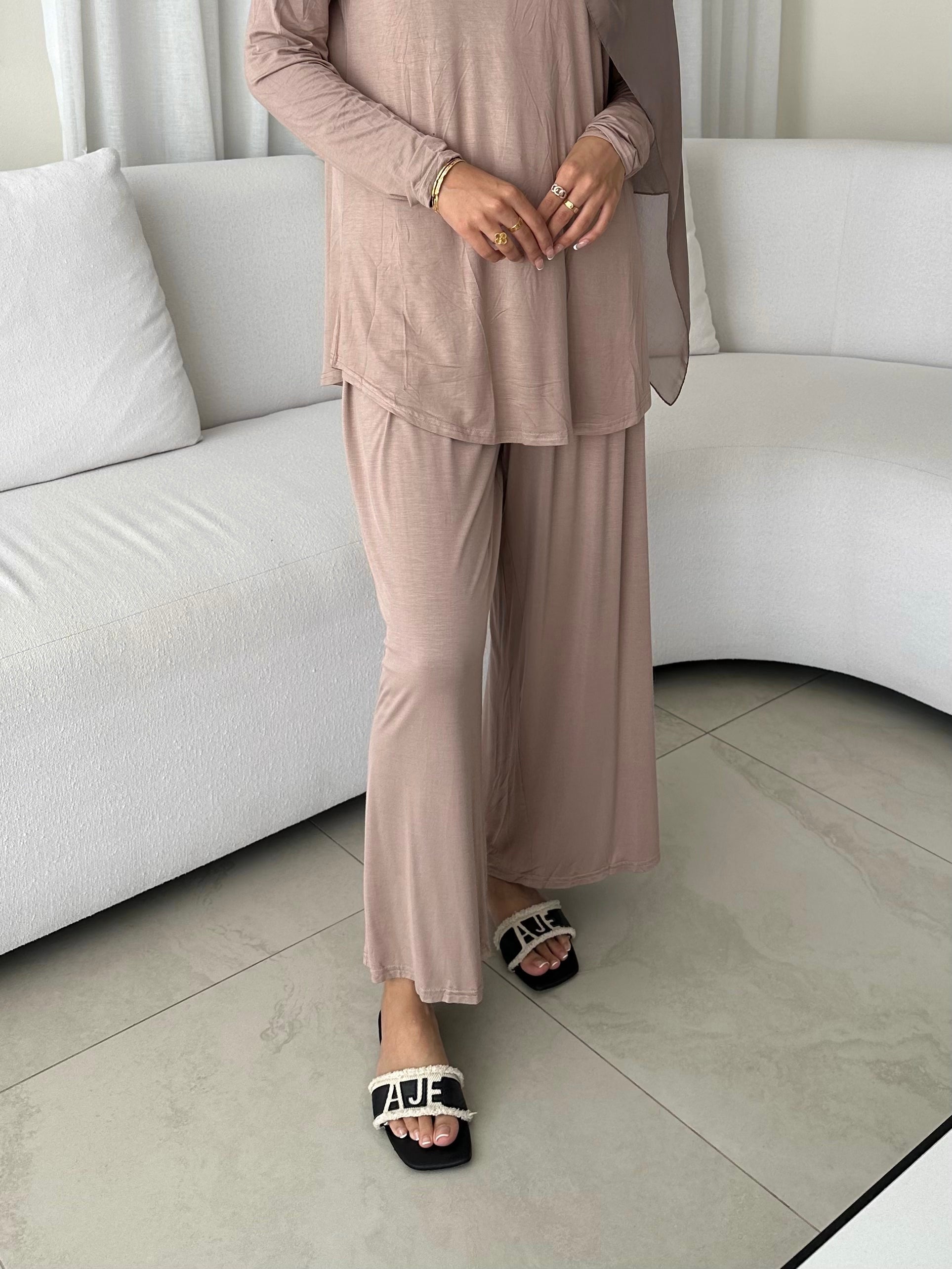 BASIC COTTON WIDE PANT