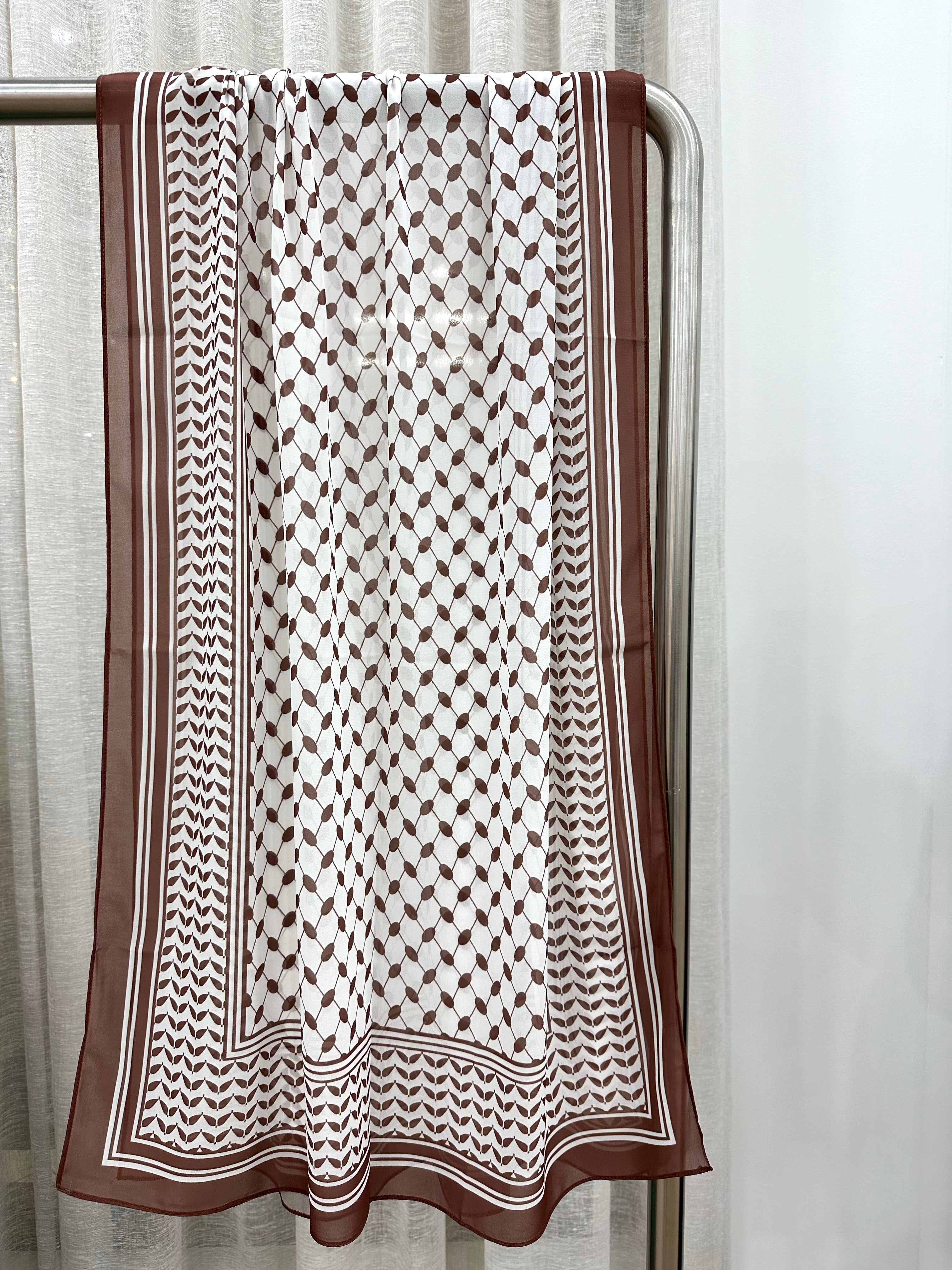 KEFFIYEH PRINT CHIFFON HIJAB