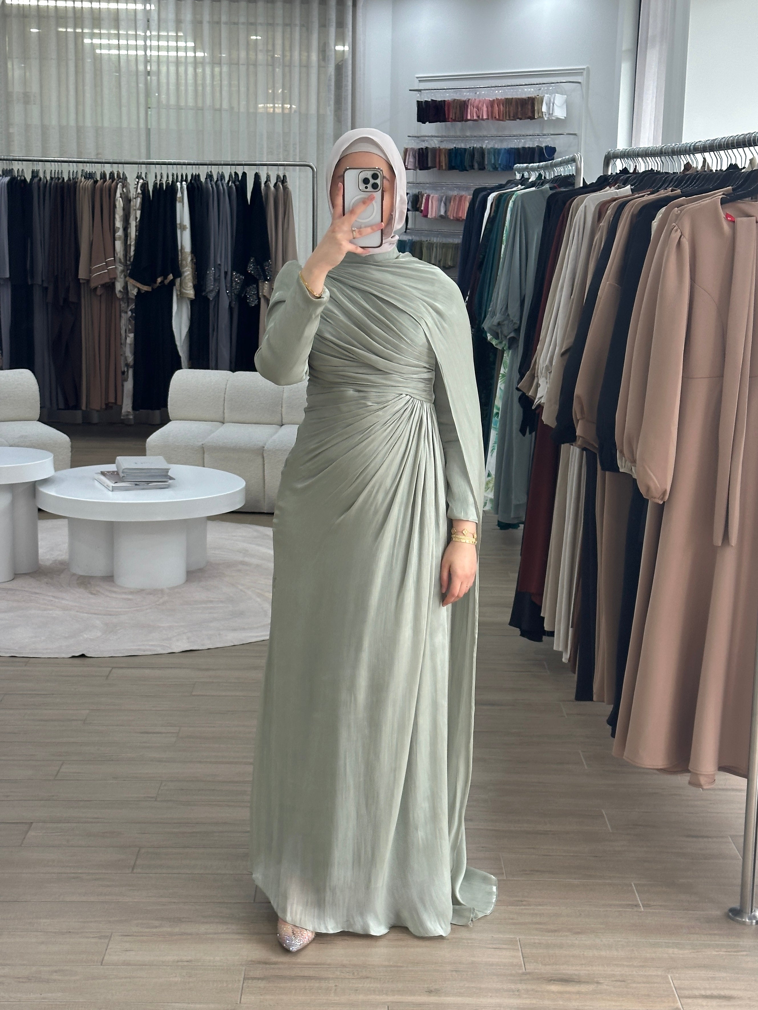 INAYA FORMAL DRESS-PISTACHIO