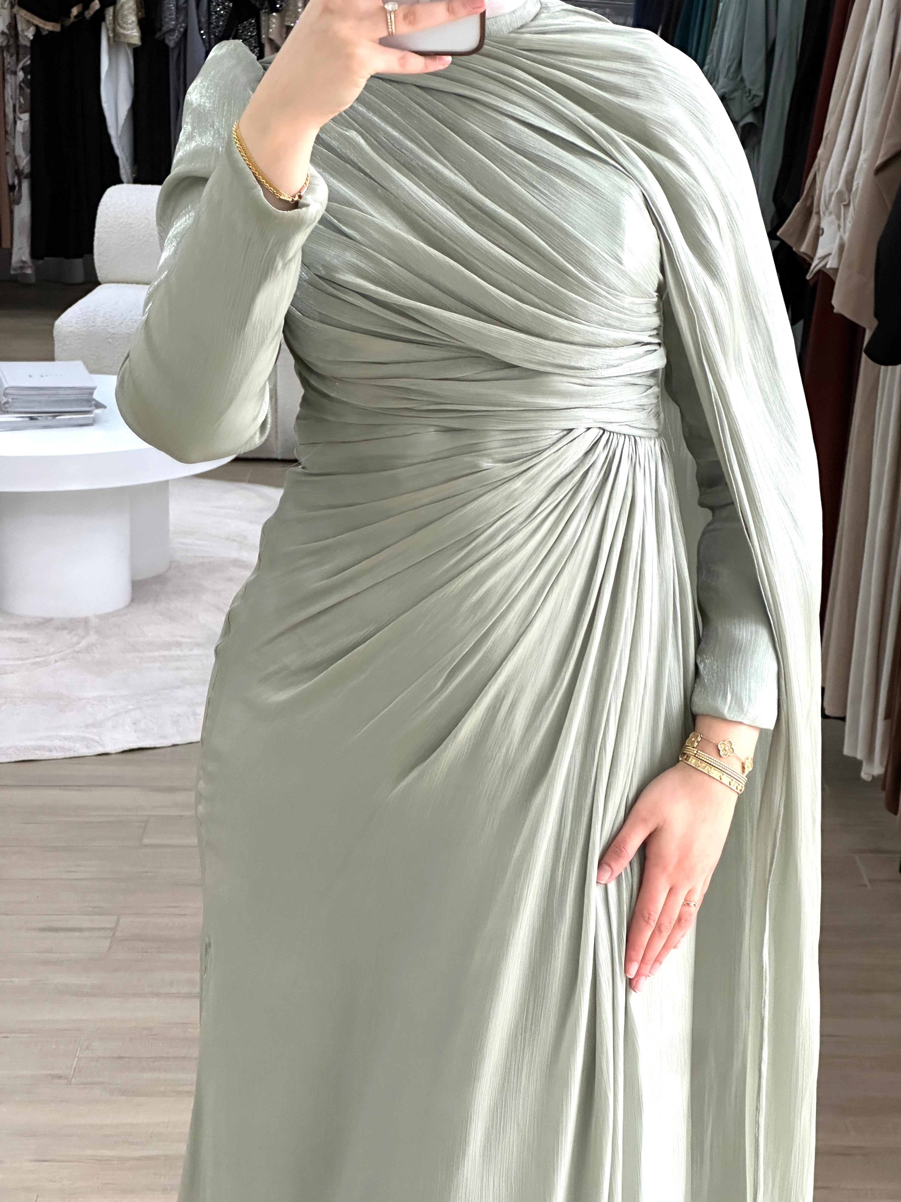 INAYA FORMAL DRESS-PISTACHIO