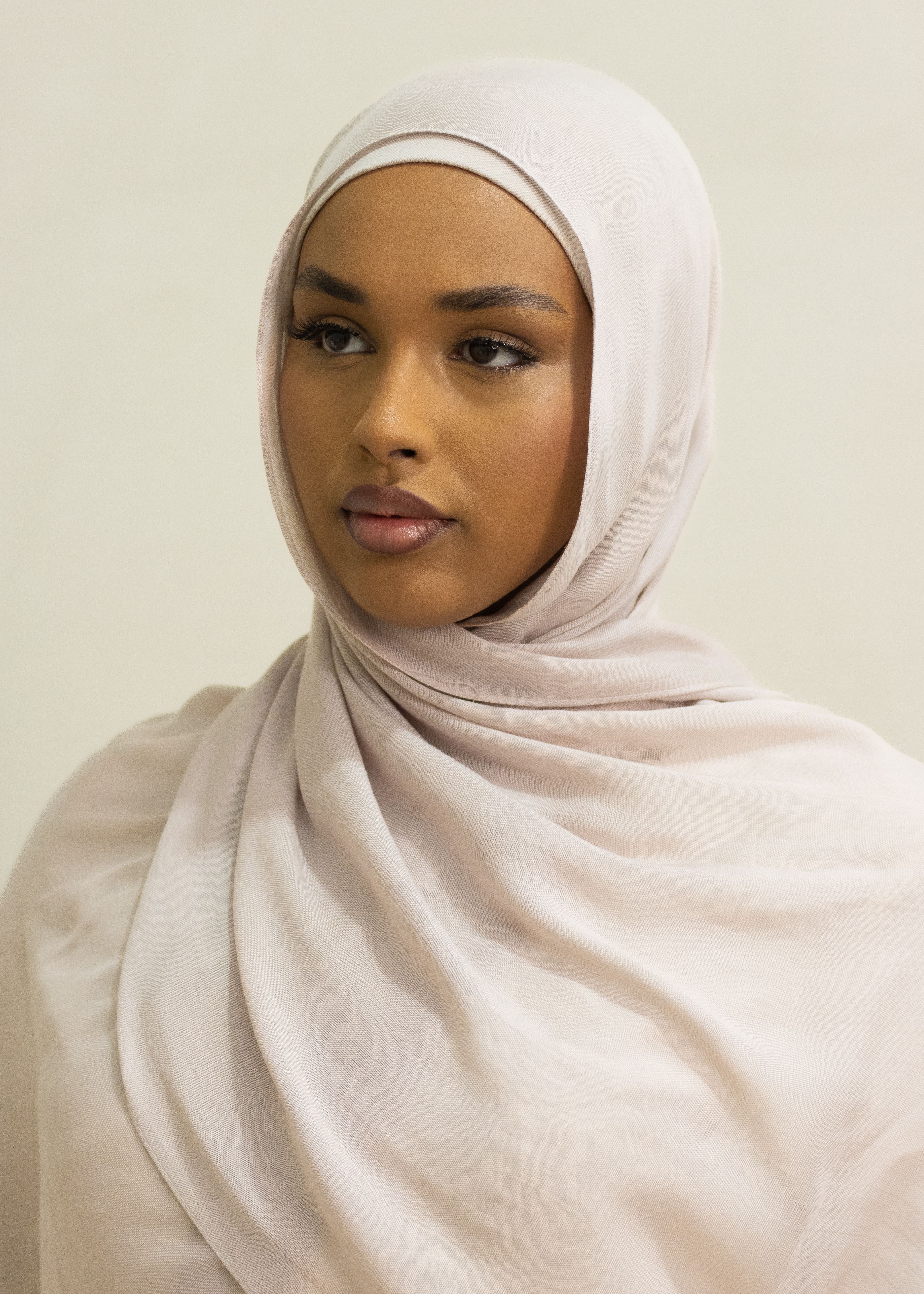 Modal Hijab & Cotton Cap Set featuring a soft, lightweight modal hijab with an elegant drape and near opaque coverage, paired with a comfortable cotton undercap for secure, breathable all-day wear.