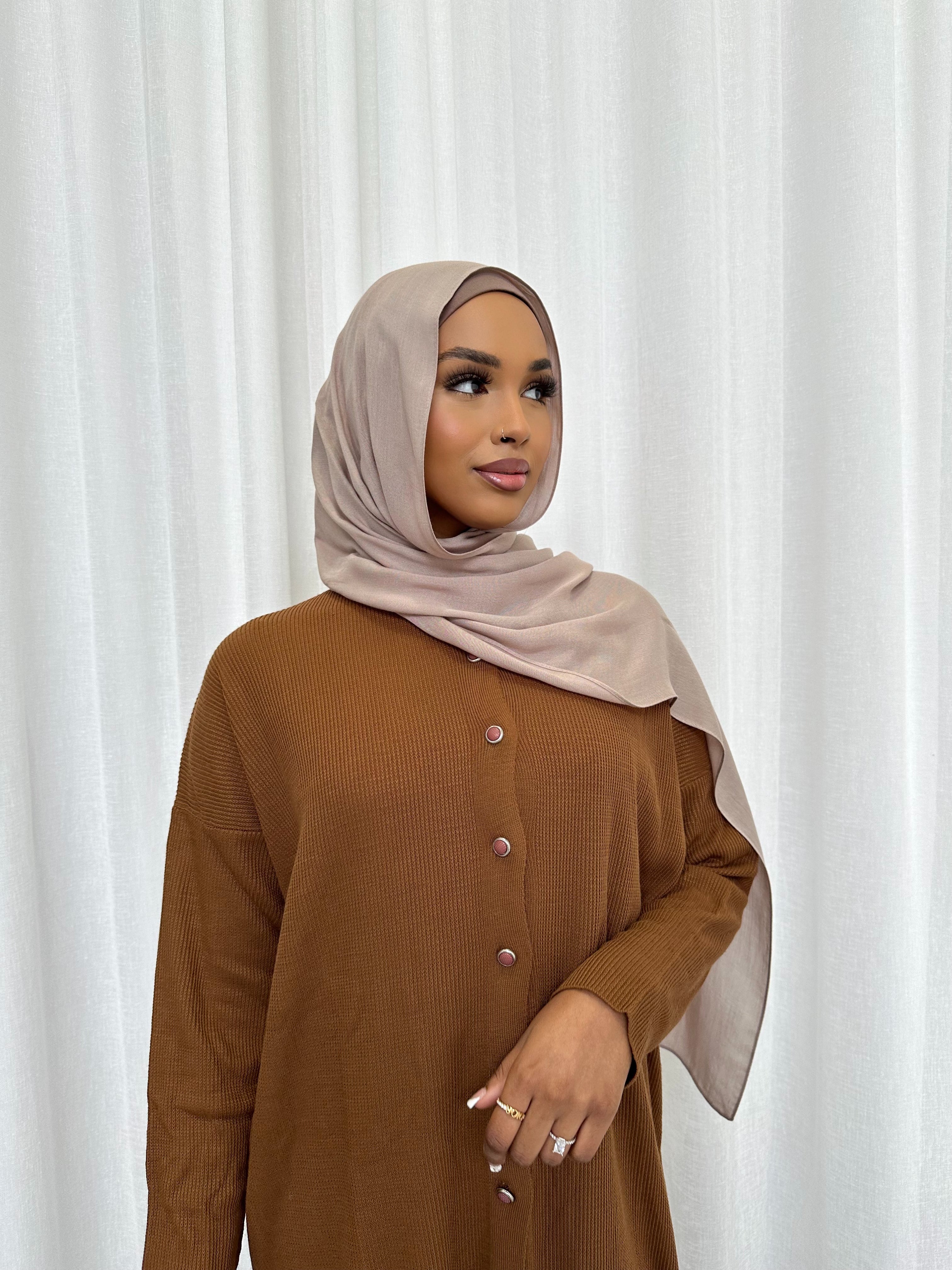 Nadine knit set longline button cardigan with wide leg trousers soft acrylic
