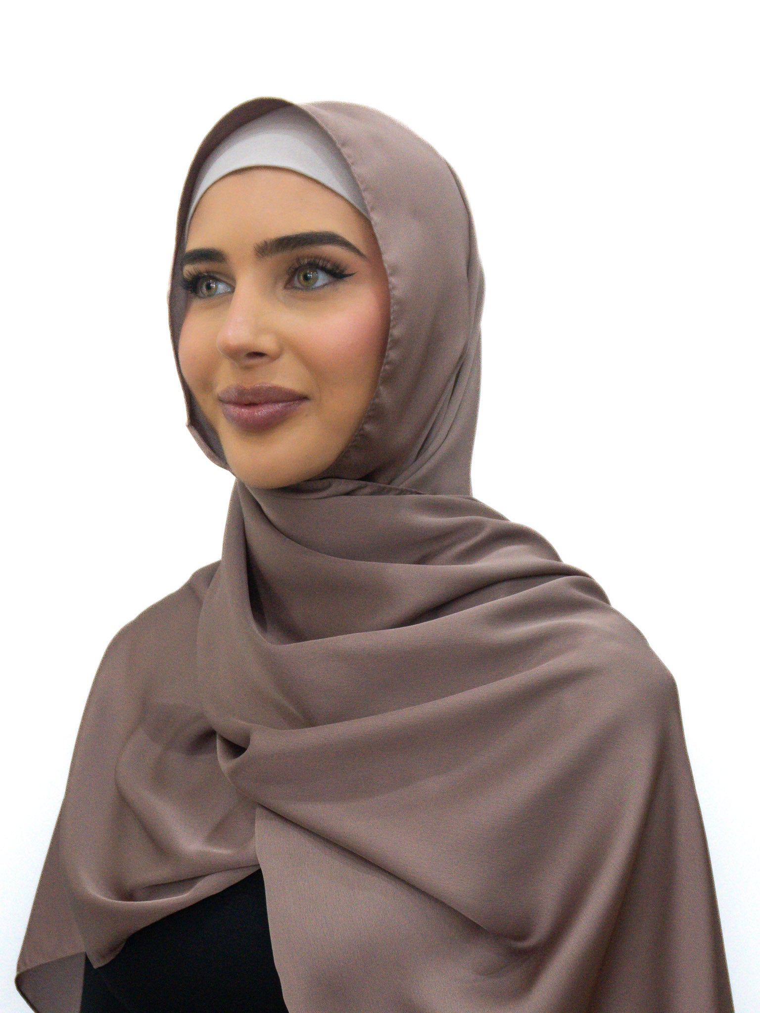 Silk Look Scarf from Veil of Faith, a soft satin-look polyester hijab made in Turkey, measuring 2m x 70cm.