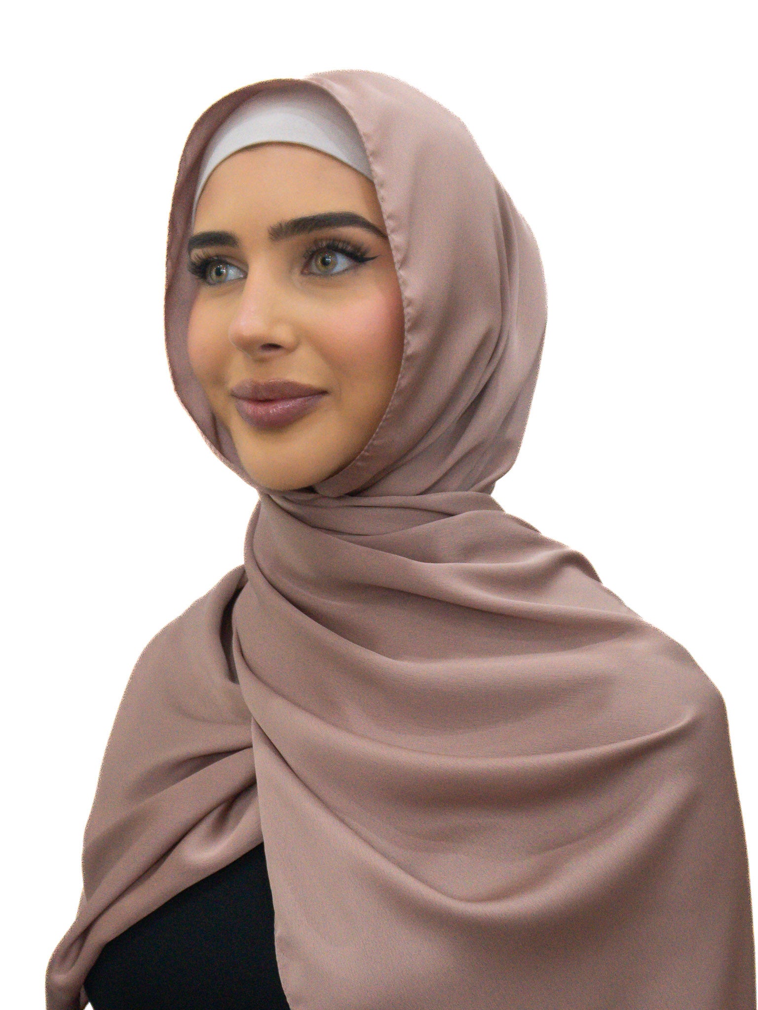 Premium Silk Look scarf by Veil Of Faith 2m x 70cm soft drape satin finish polyester hijab made in Turkey