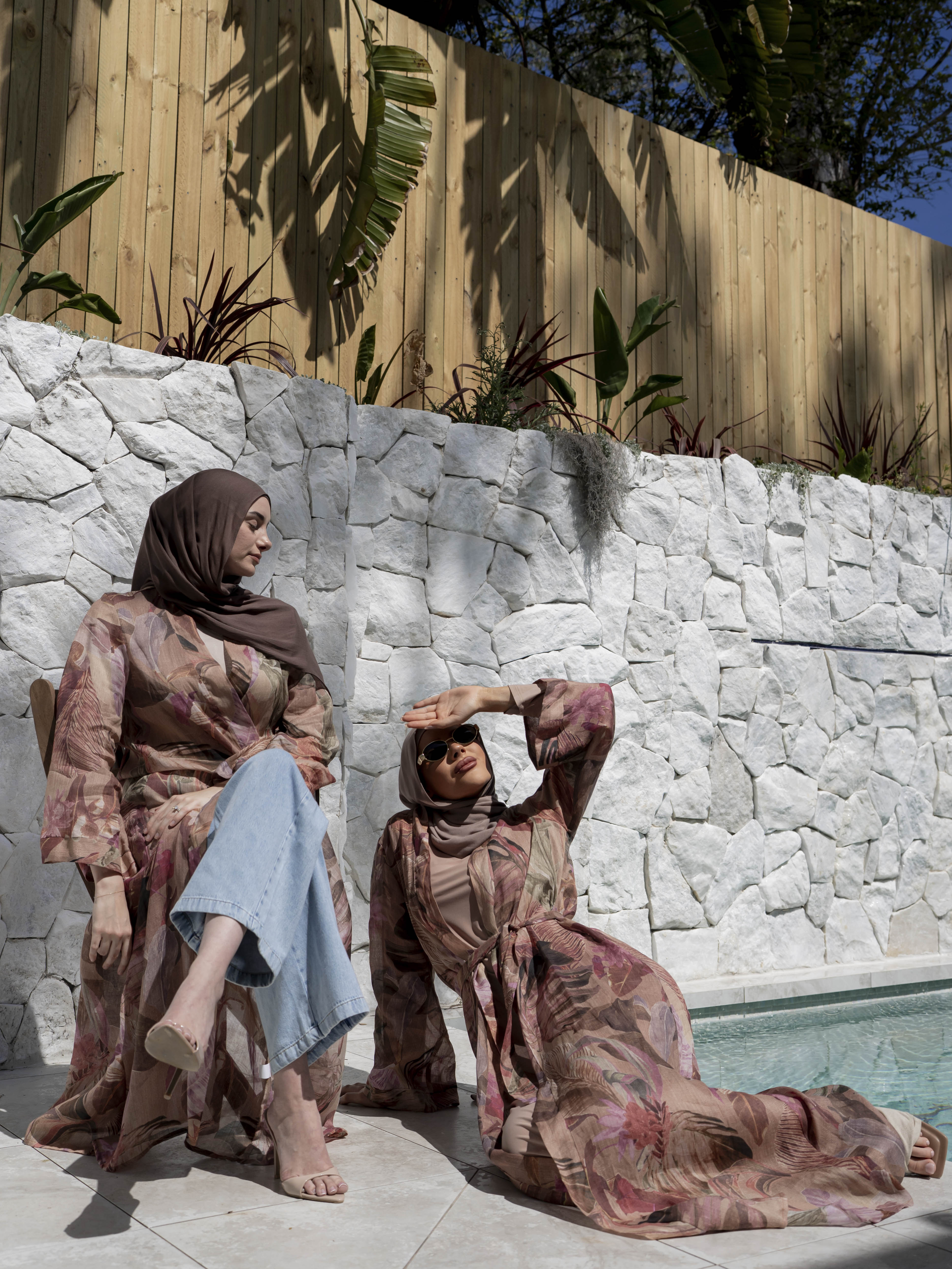 womens printed maxi floral kimono for spring summer, lightweight, long sleeve and breathable