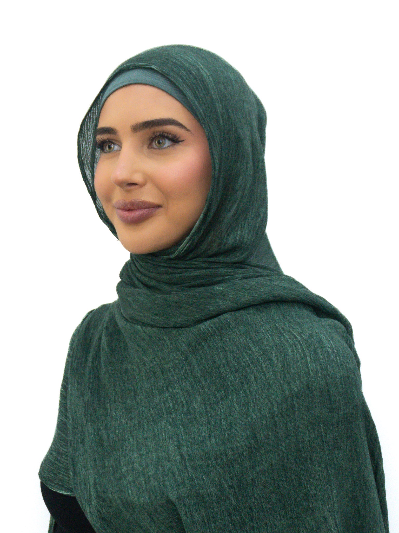 Hijab crafted from soft 100% rayon with subtle textured weave, breathable lightweight fabric, and natural flowing drape, 180cm x 80cm.
