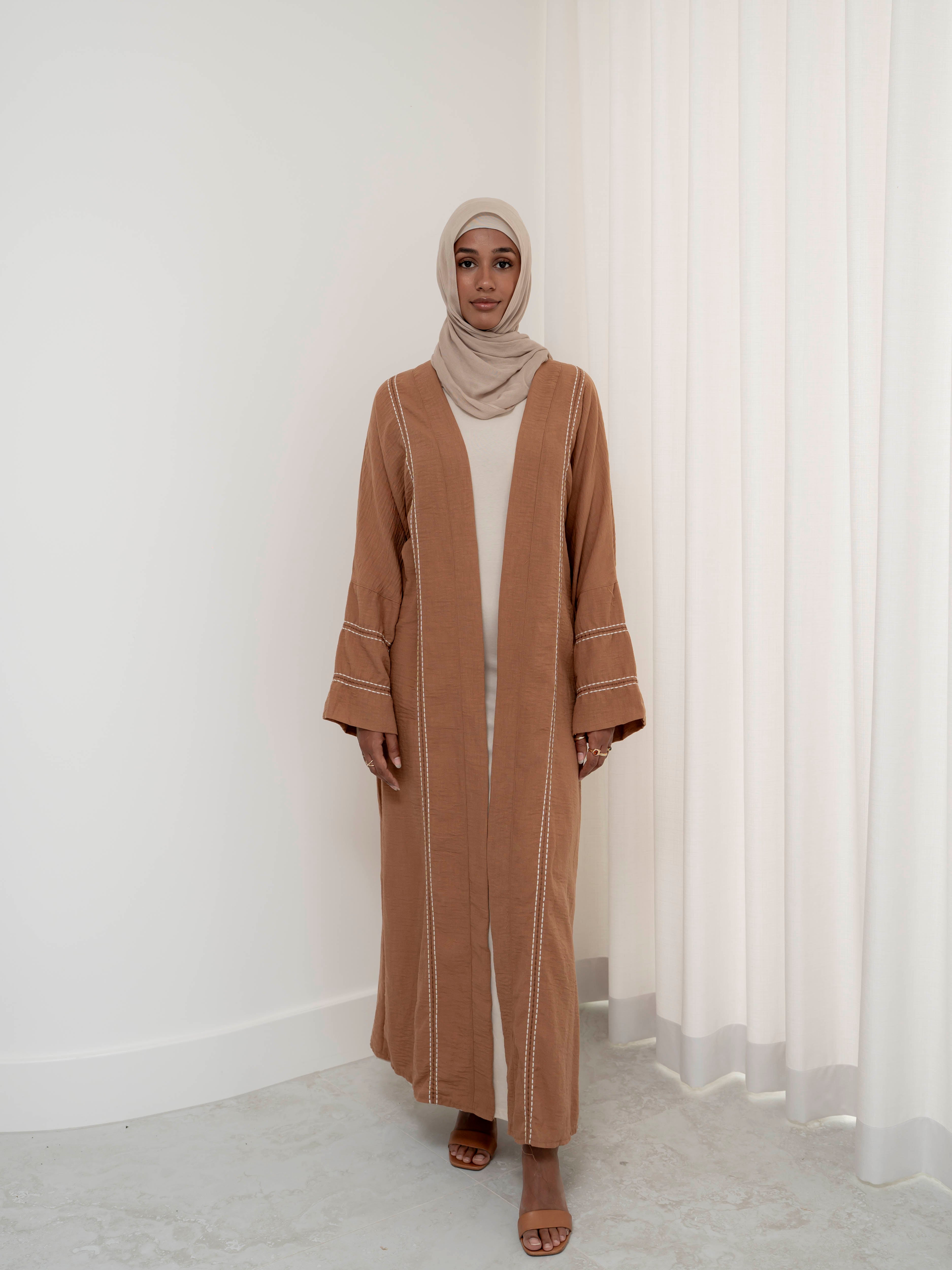 women's kimono for outerwear, layering piece, flowy for spring summer modest fashion, full length, maxi cardigan