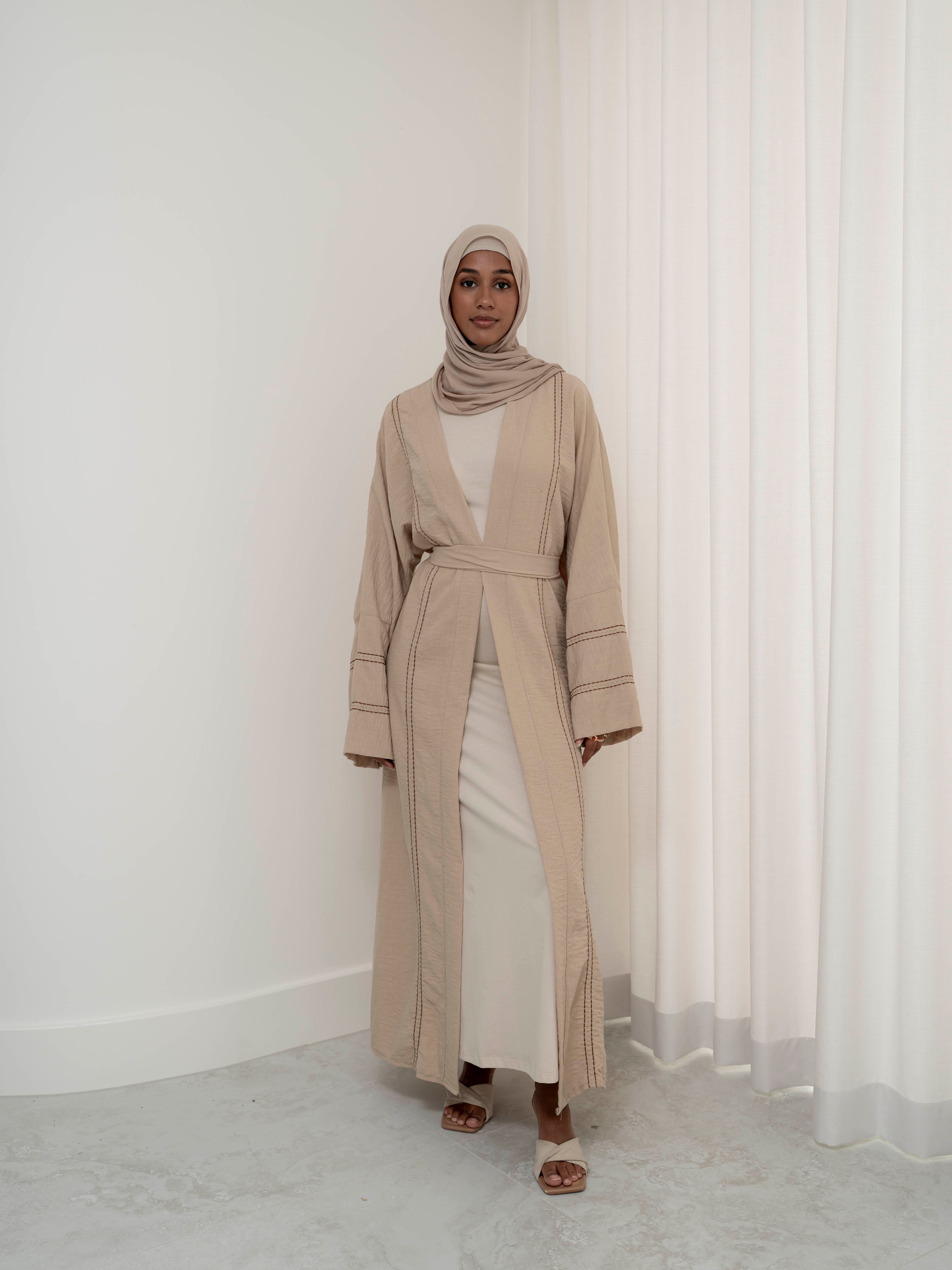 women's kimono for outerwear, layering piece, flowy for spring summer modest fashion, full length, maxi cardigan