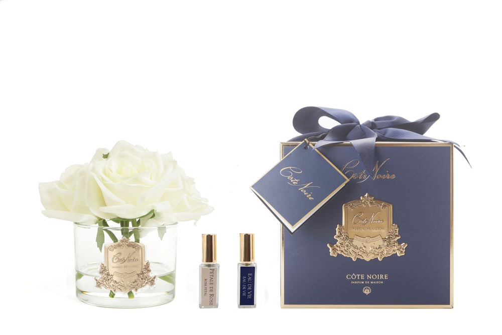 COTE NOIRE PERFUMED NATURAL TOUCH 5 ROSES - CLEAR & GOLD BADGE