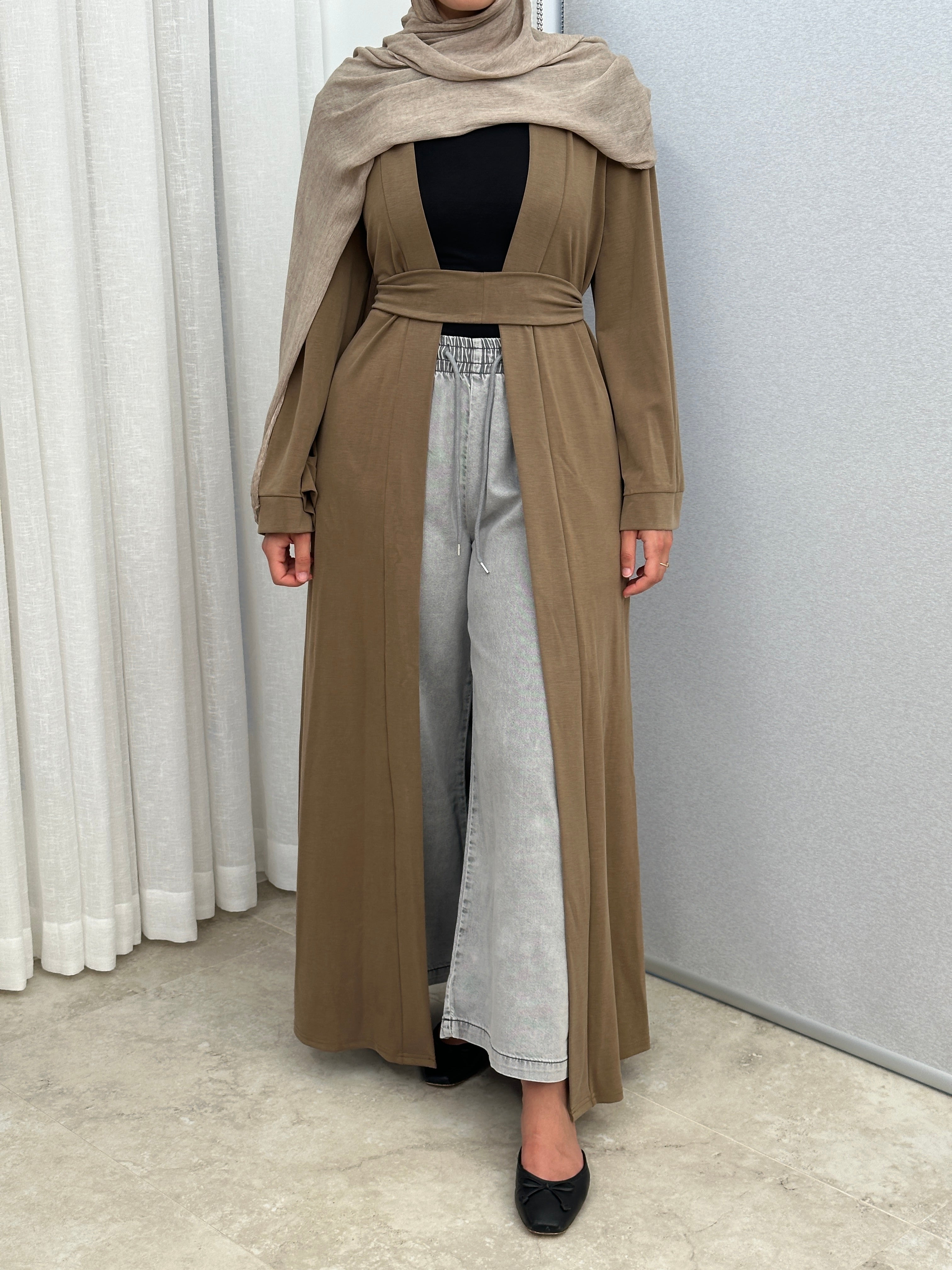 womens maxi full length kimono, lightweight cardigan for tran-seasonal spring summer, modest coverage with long sleeves