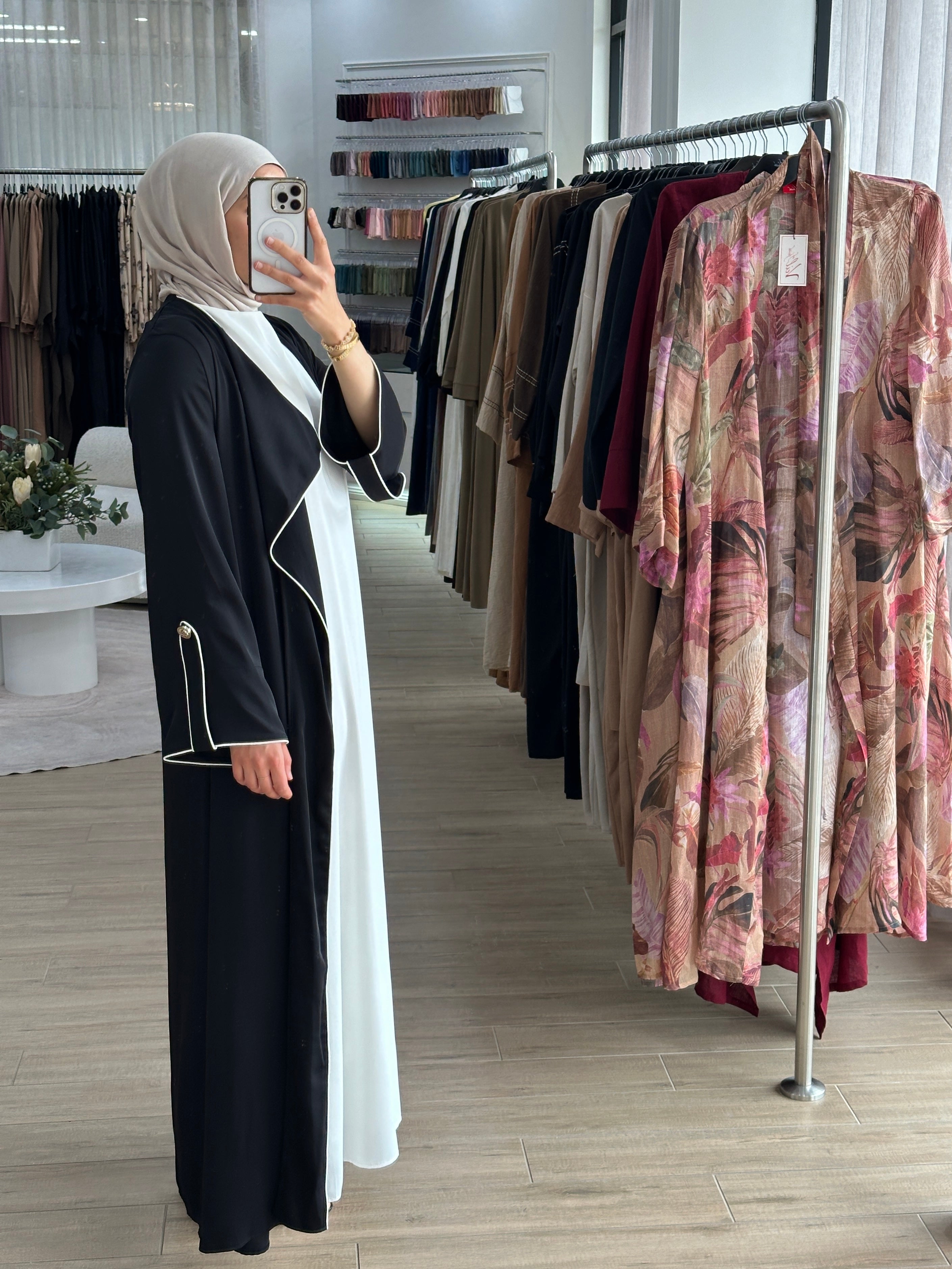 women's 2 piece set incudes full length dress and maxi open abaya, lightweight and breathable for spring/summer modest fashion with full coverage, hijabi friendly.