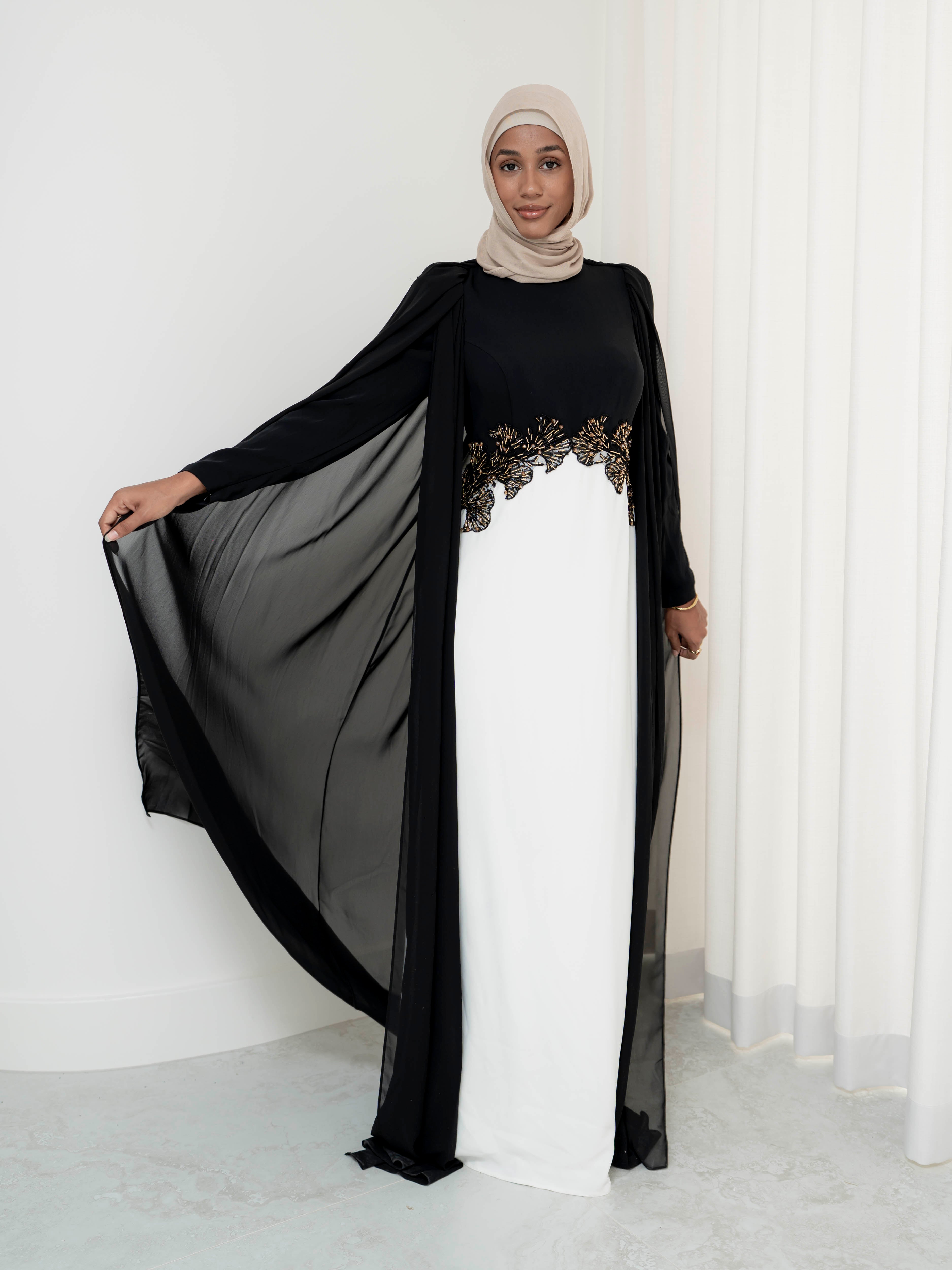 women's modest formal dress, long sleeve and maxi for any occasion, suitable for hijabi
