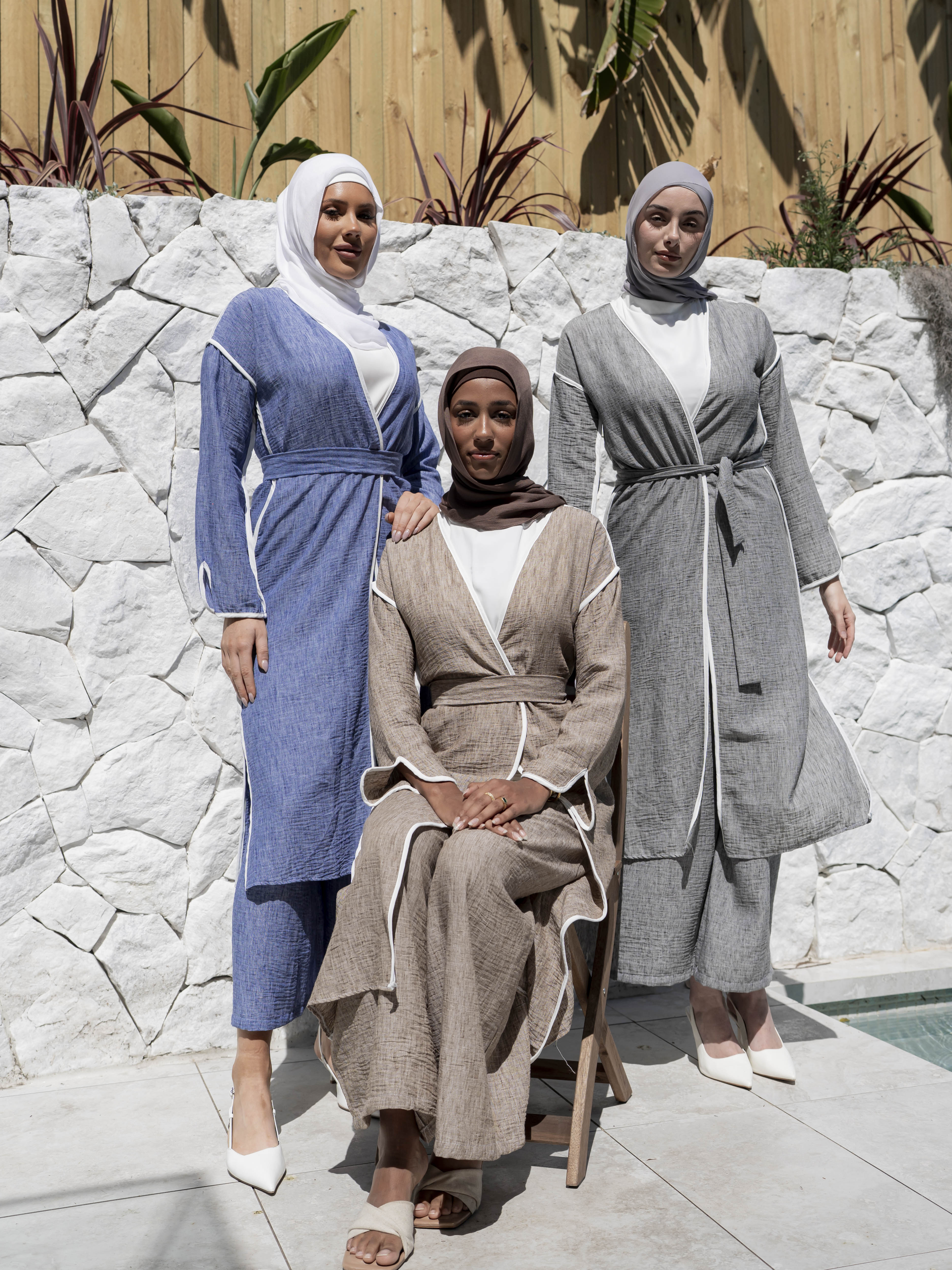 womens 3 piece co-ord matching set, lightweight and modest for spring/summer