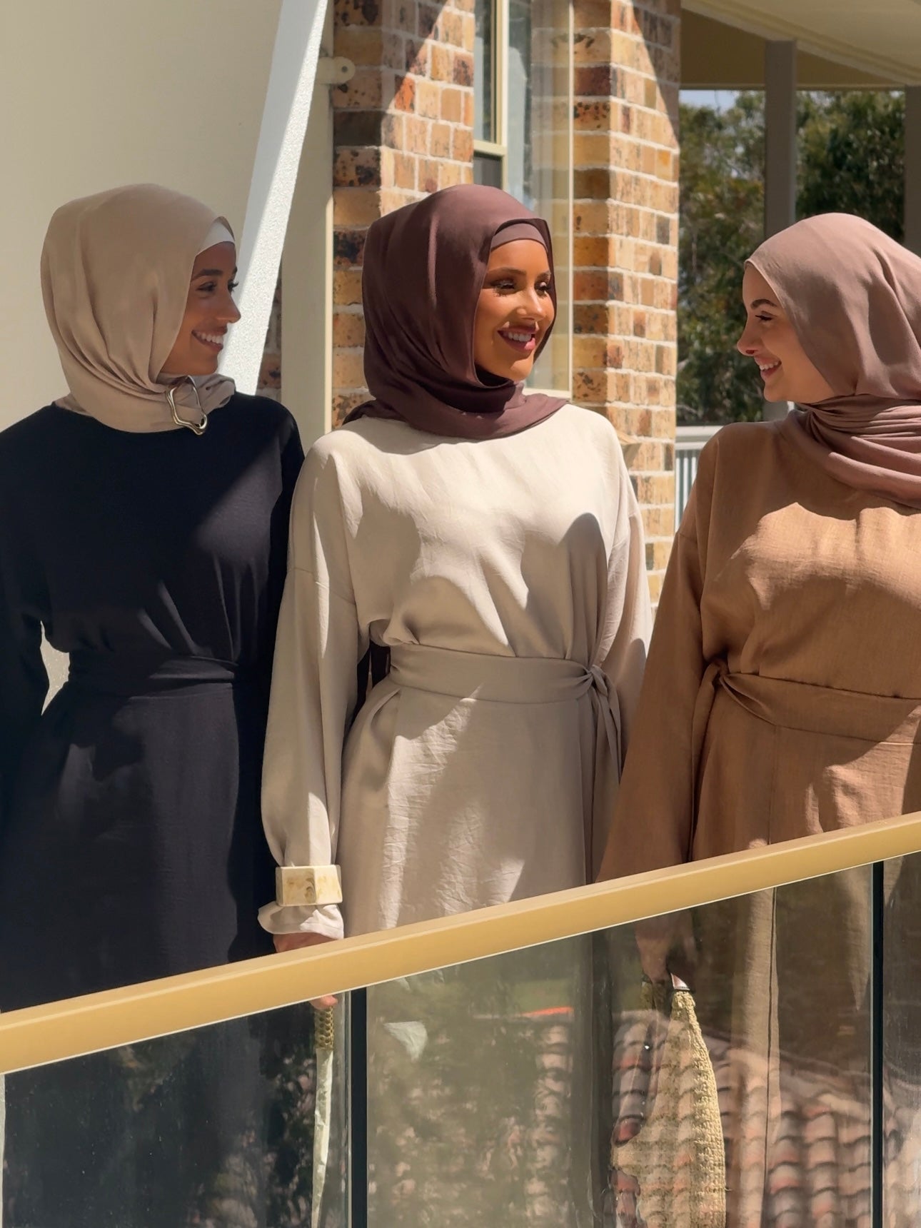 women's modest set, includes maxi full length dress/abaya with rap around skirt for spring summer fashion