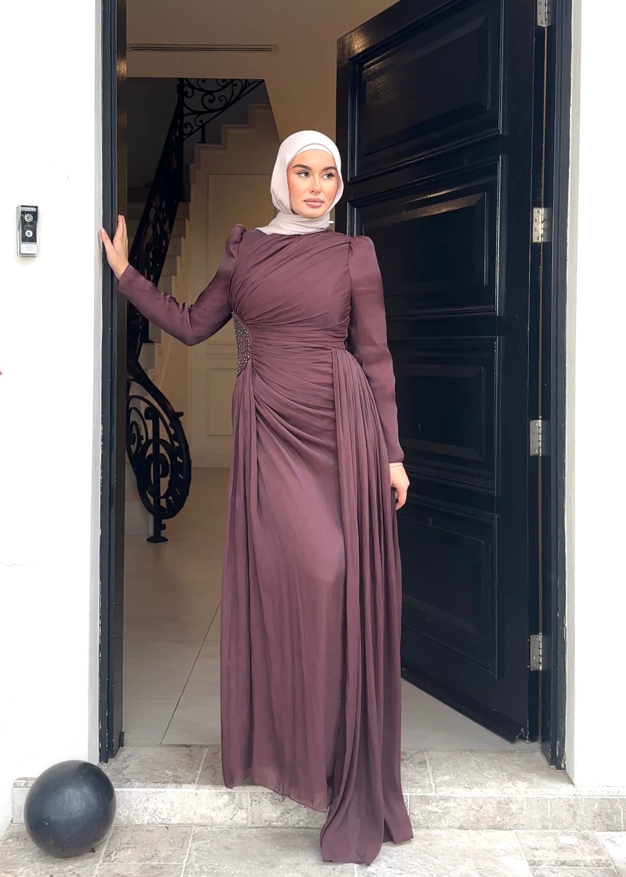 REANNE FORMAL DRESS- WINE