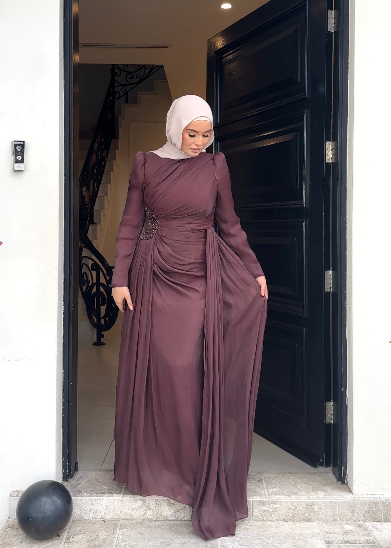 REANNE FORMAL DRESS- WINE