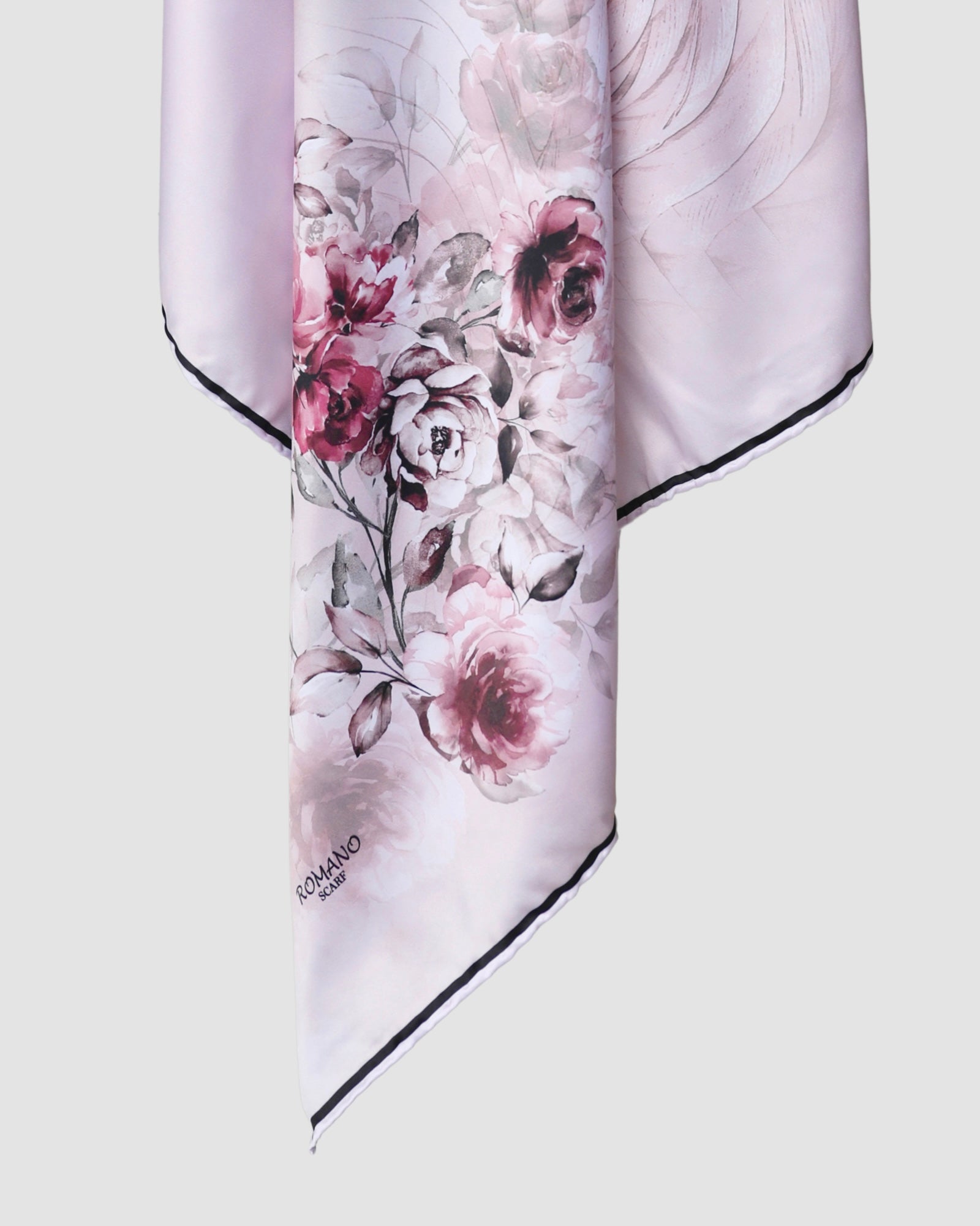 ROSE SILK SQUARE HIJAB, 110 X 110 CM