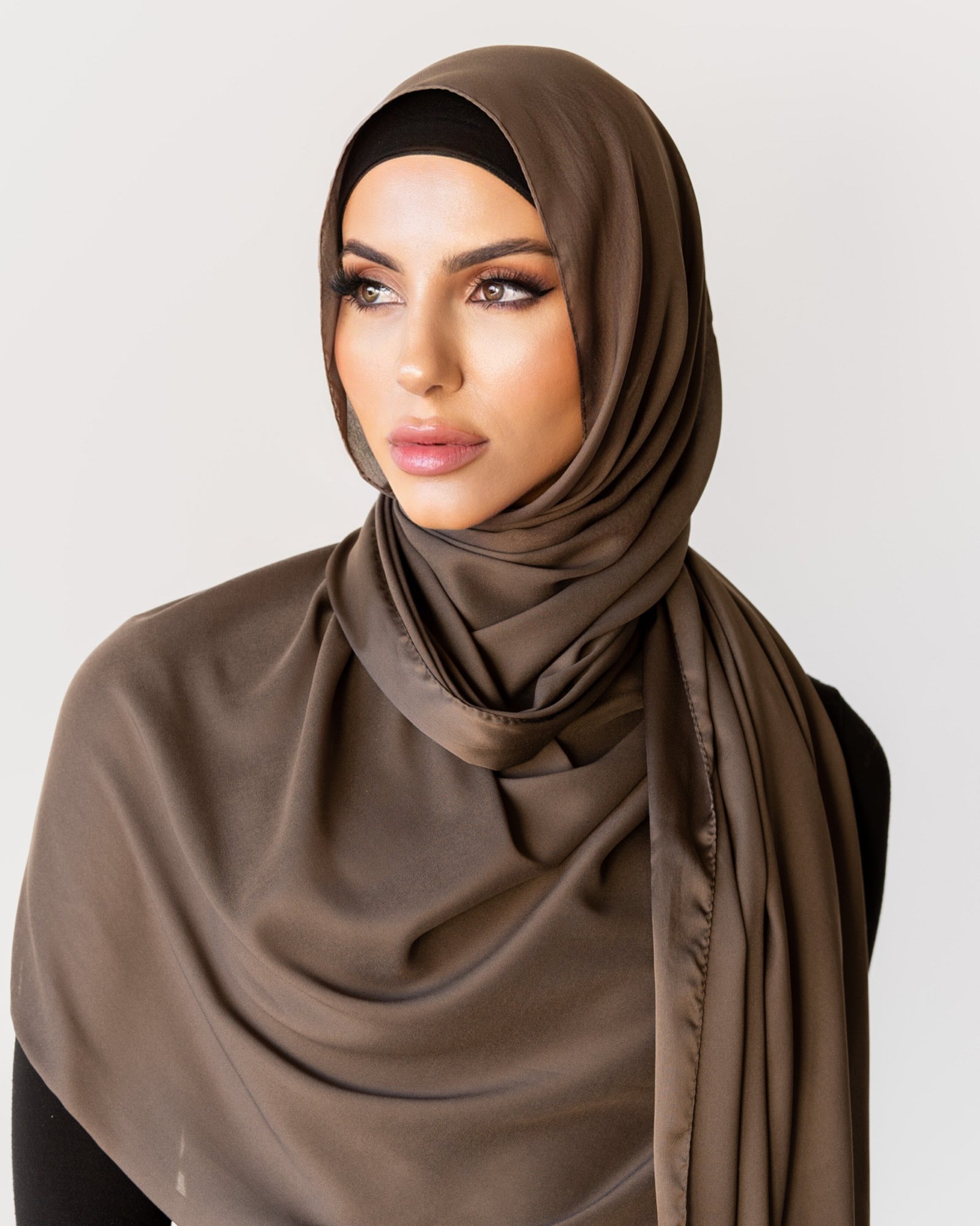 Premium Silk Look scarf by Veil Of Faith 2m x 70cm soft drape satin finish polyester hijab made in Turkey